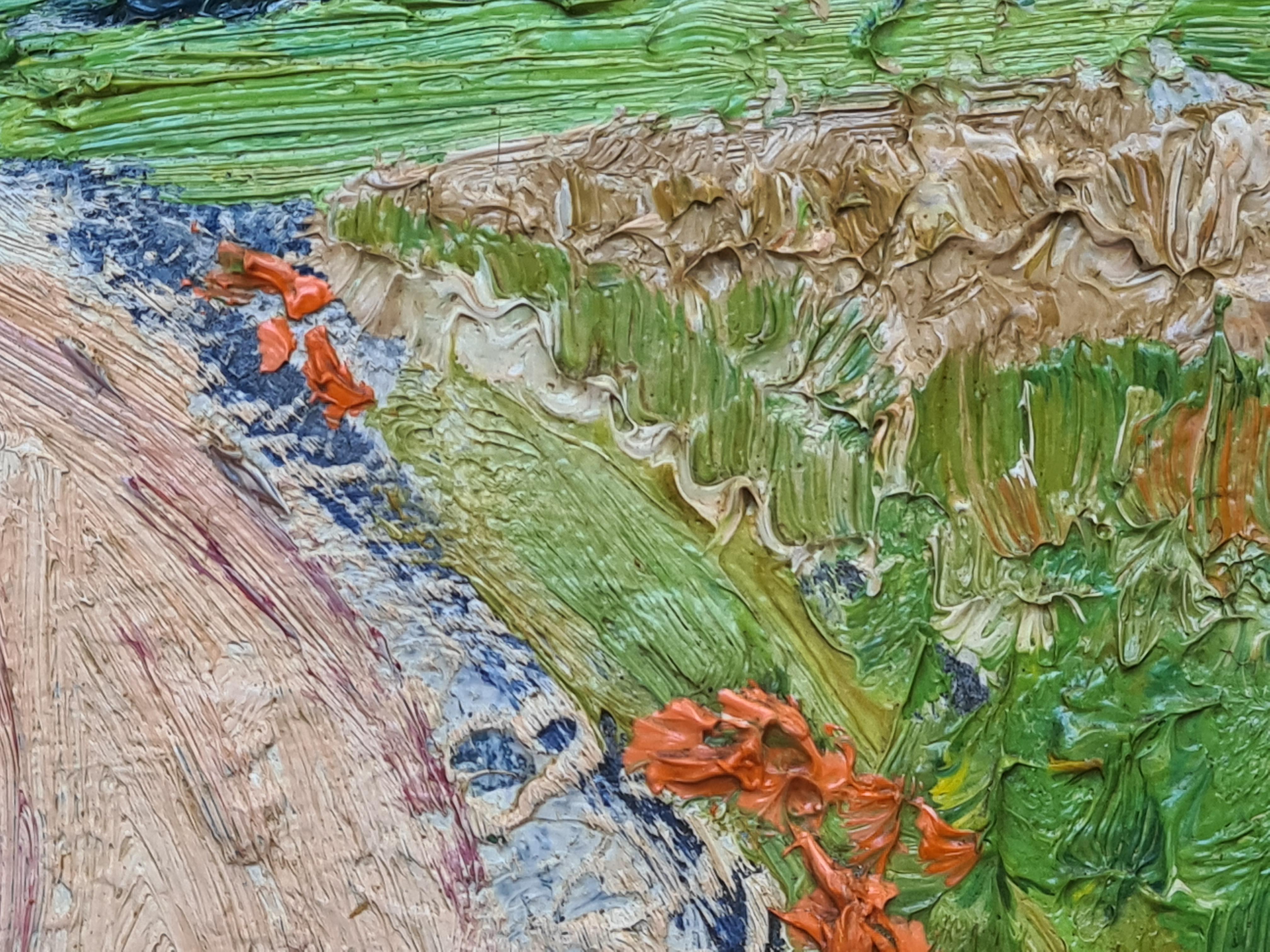 Huile sur toile fauviste - Paysage rural français avec peupliers, le Luberon en vente 7