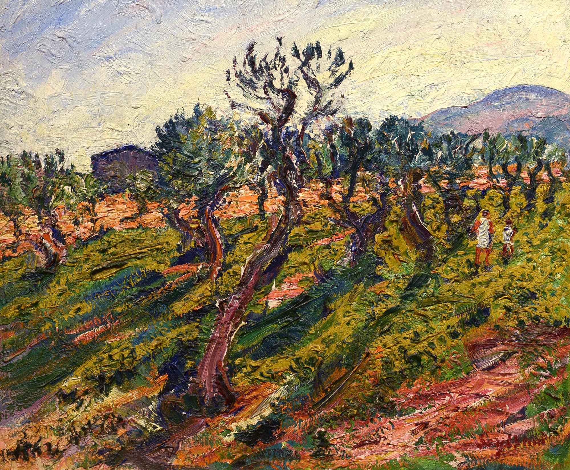 René Seyssaud Landscape Painting - Les Oliviers, Saint Remy