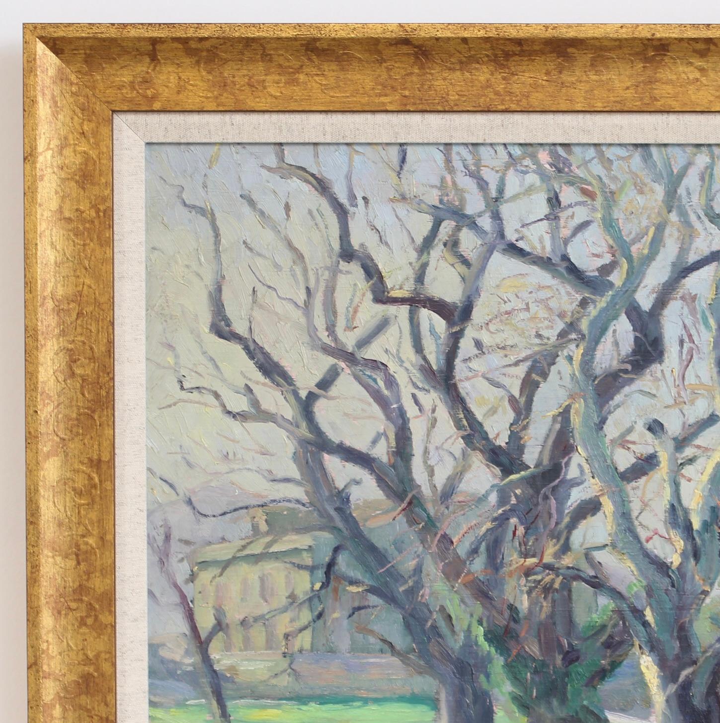 Les Premiers Signes du Printemps - Impressionist Painting by René Seyssaud