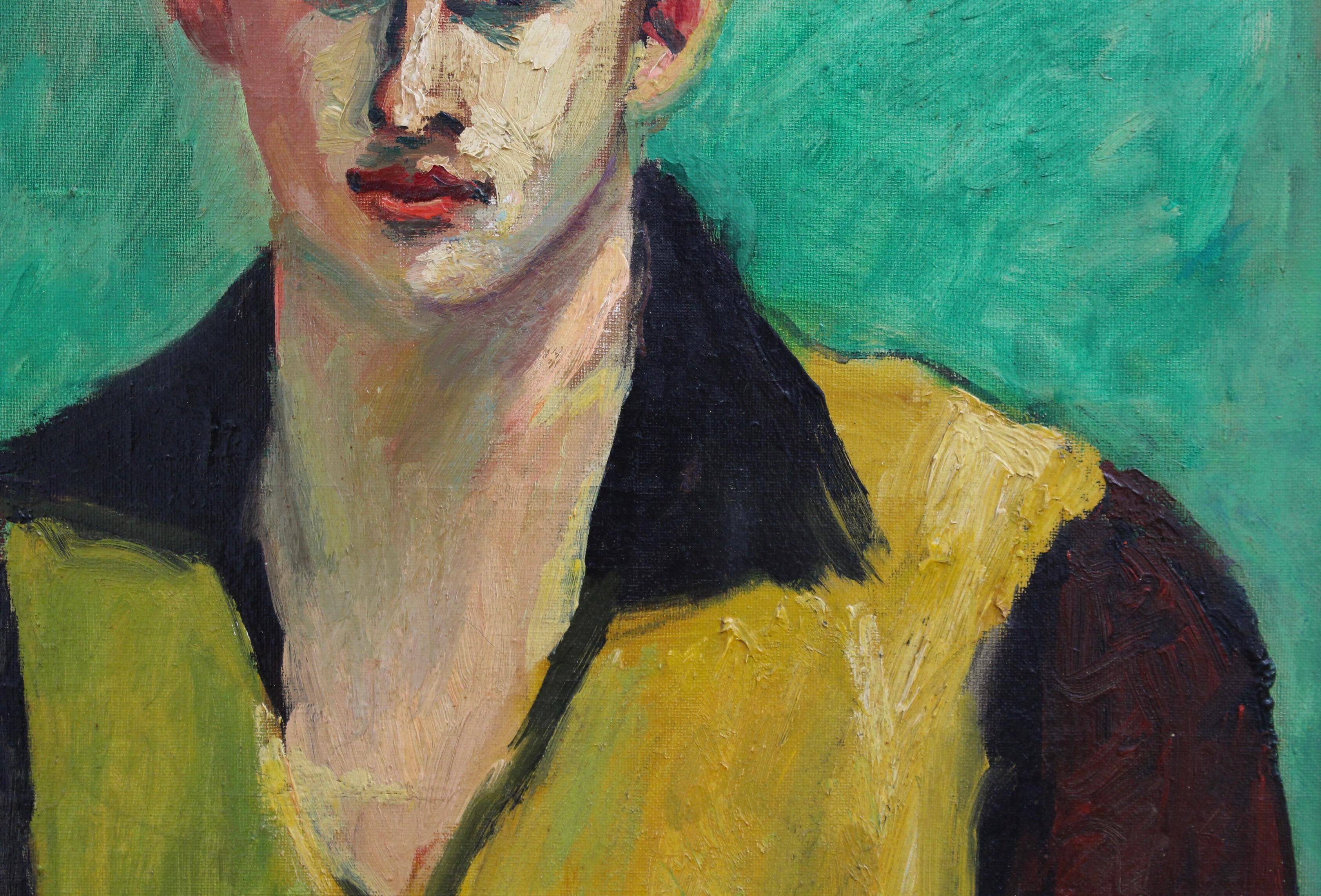 'Portrait of the Nephew of the Artist' by René Seyssaud, French Oil Painting For Sale 14