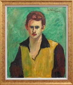 Retrato del sobrino del artista" de René Seyssaud, Óleo francés