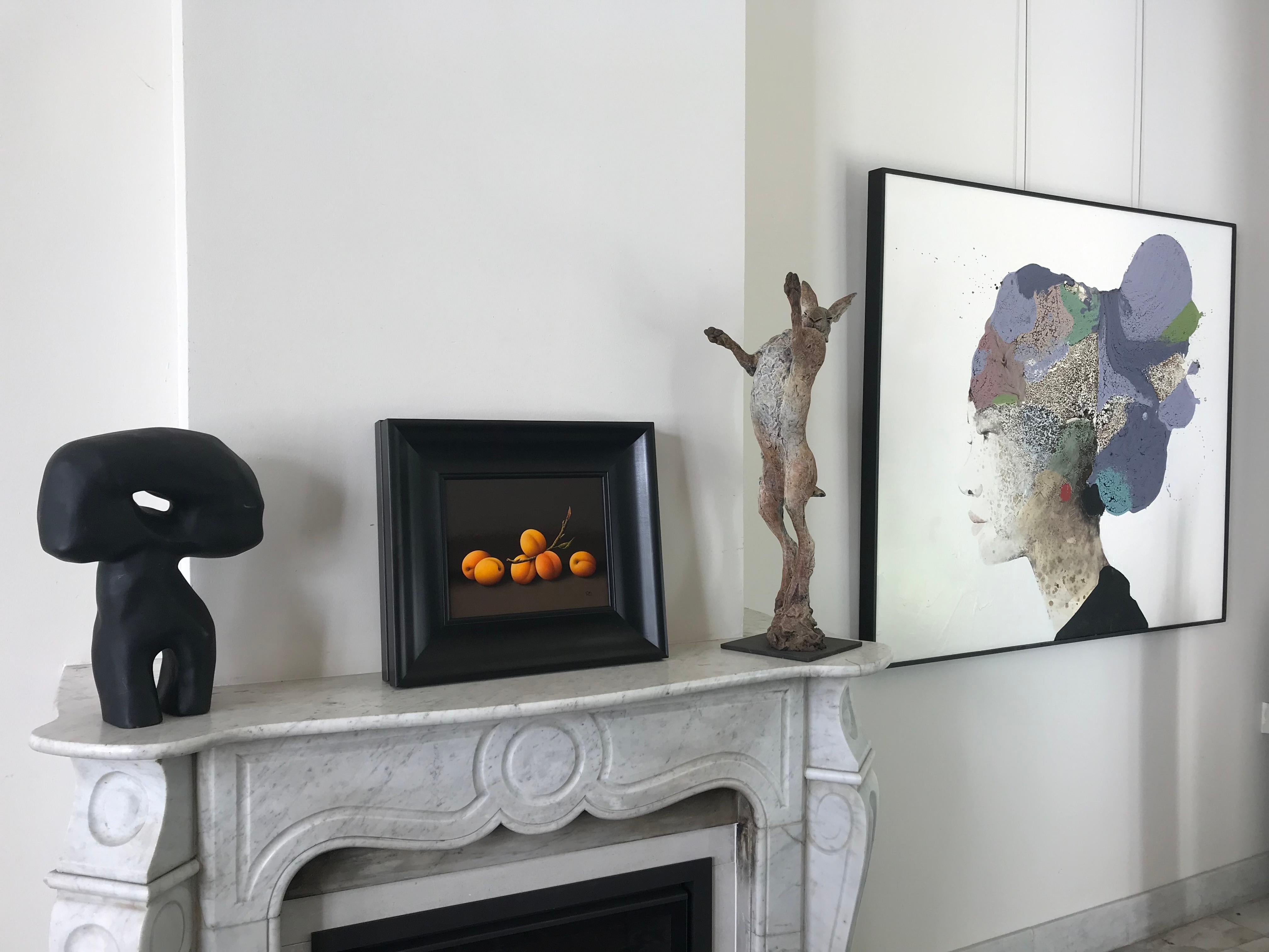 Aprikosen Contemporary Fine Realist Still-Life Painting von Aprikosen, Obst 4