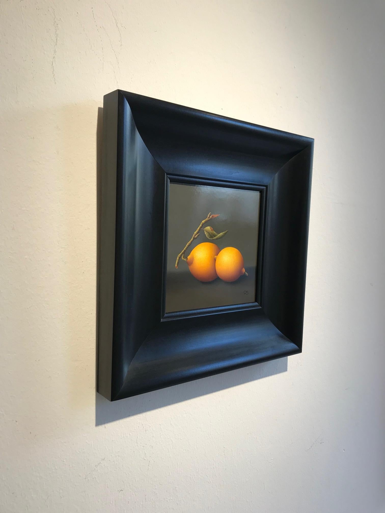 “Lemons” Contemporary Fine Realist Still-Life Painting of Lemons, Fruit 6