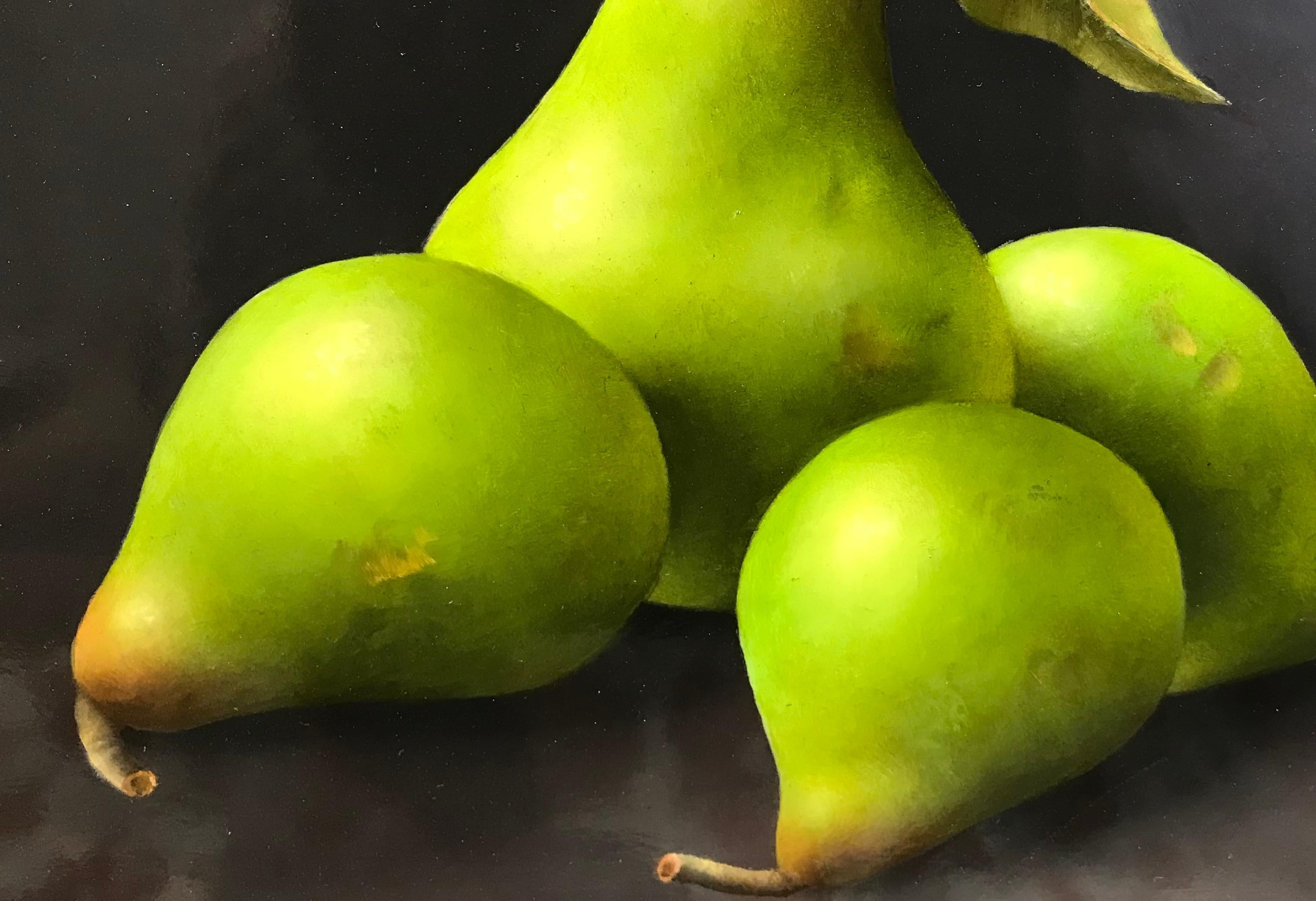 “Pears” Contemporary Fine Realist Still-Life Painting of Pears, Fruit 3