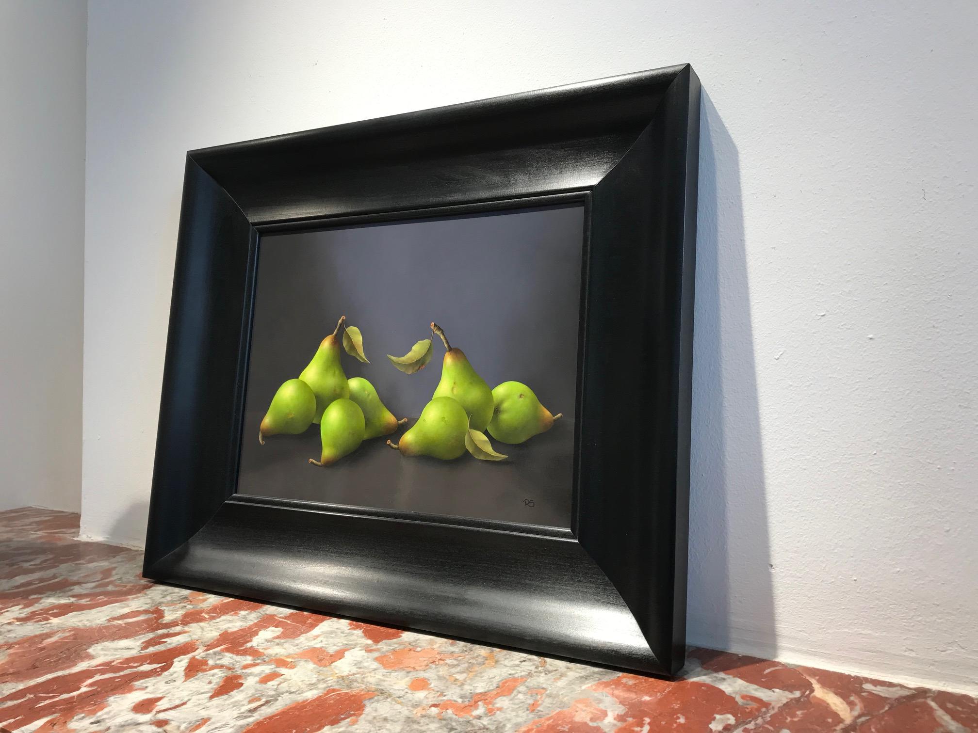 “Pears” Contemporary Fine Realist Still-Life Painting of Pears, Fruit 5