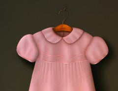 ''Pink Dress” Contemporary Fine Realist Still-Life Painting of a Pink Dress