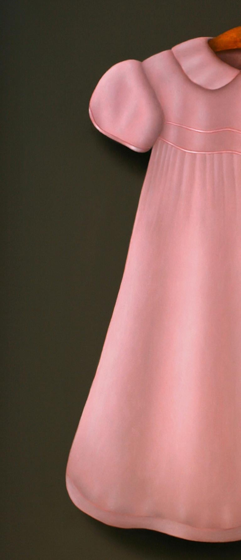 ''Pink Dress” Contemporary Fine Realist Still-Life Painting of a Pink Dress For Sale 2