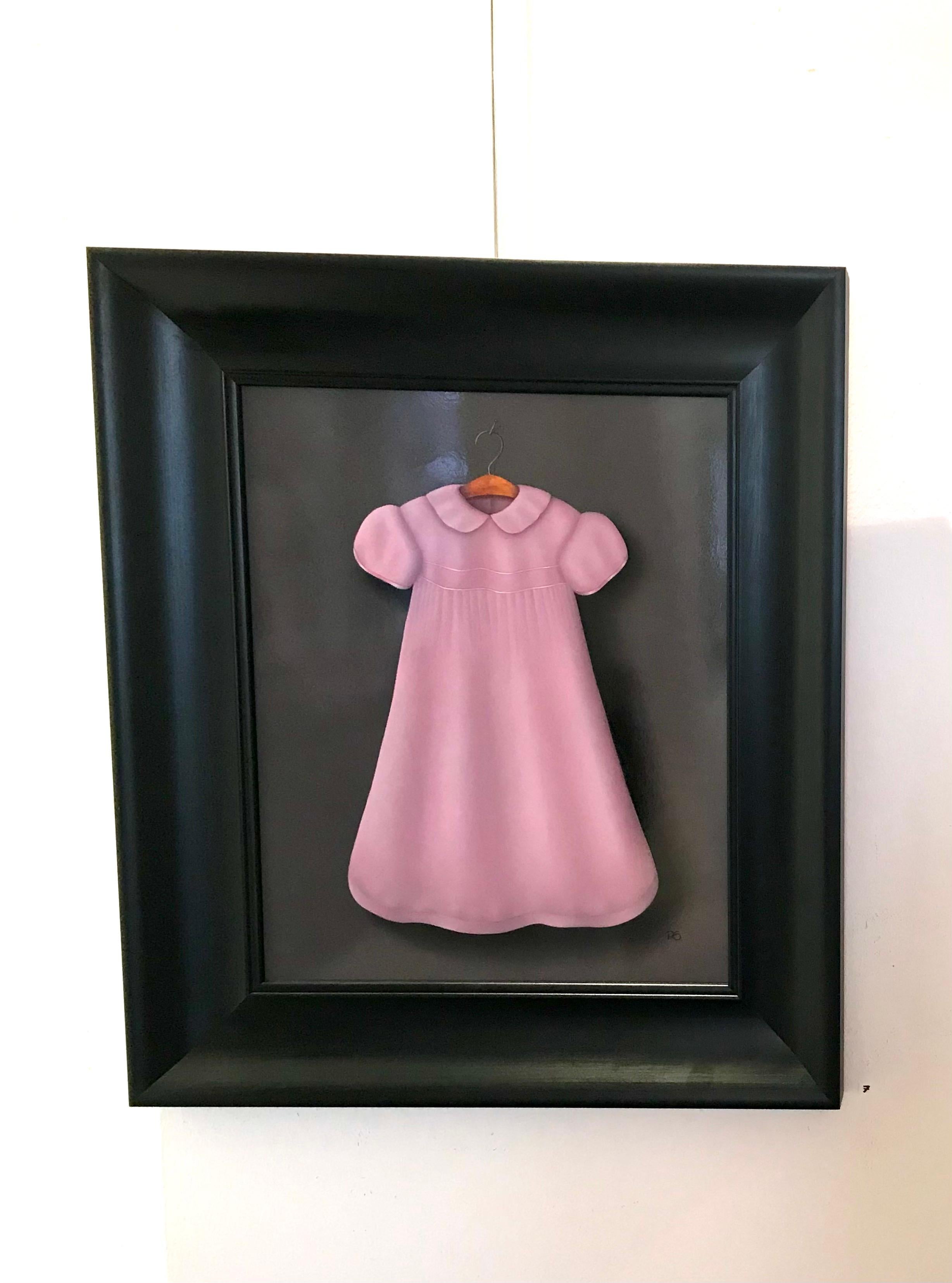 ''Pink Dress” Contemporary Fine Realist Still-Life Painting of a Pink Dress For Sale 4