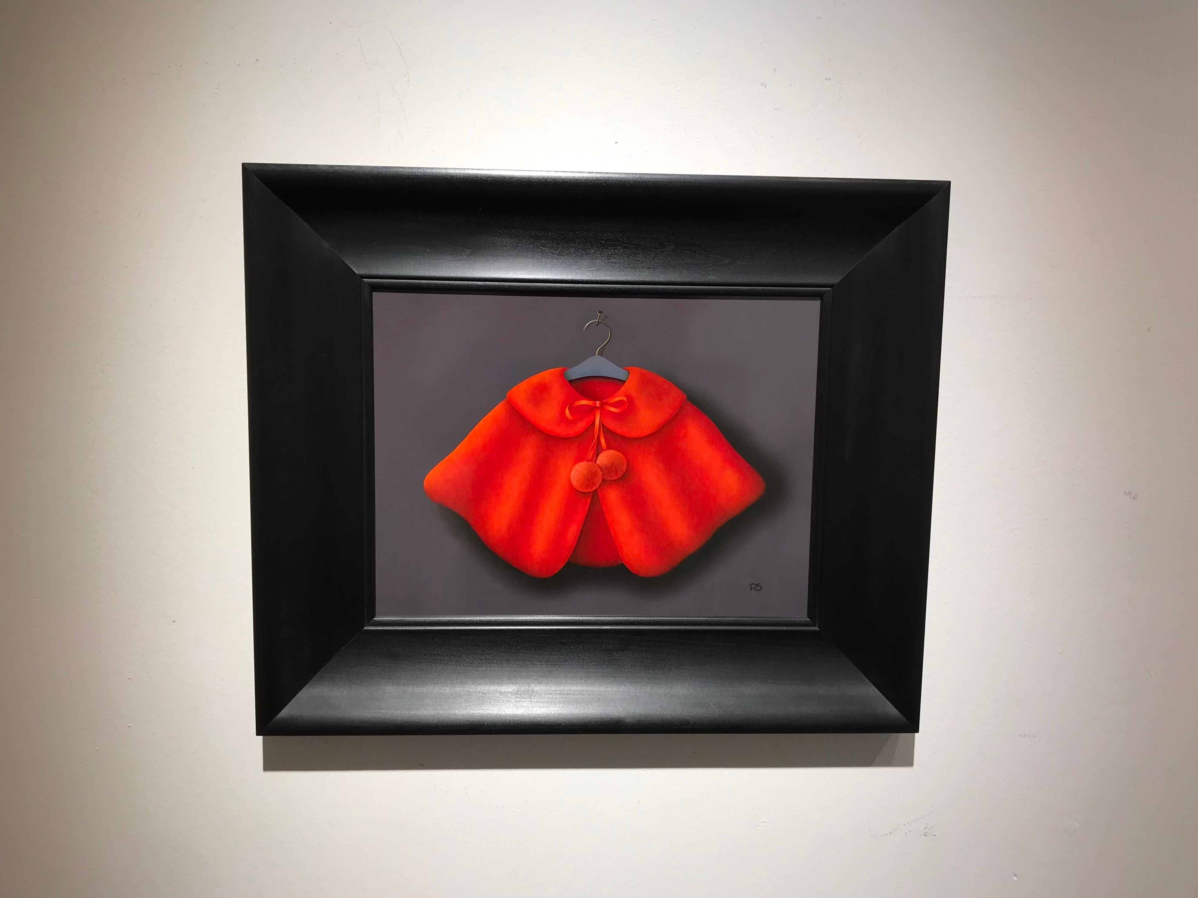 “Red Cape” Contemporary Fine Realist Still-Life Painting of a Red Cape 3