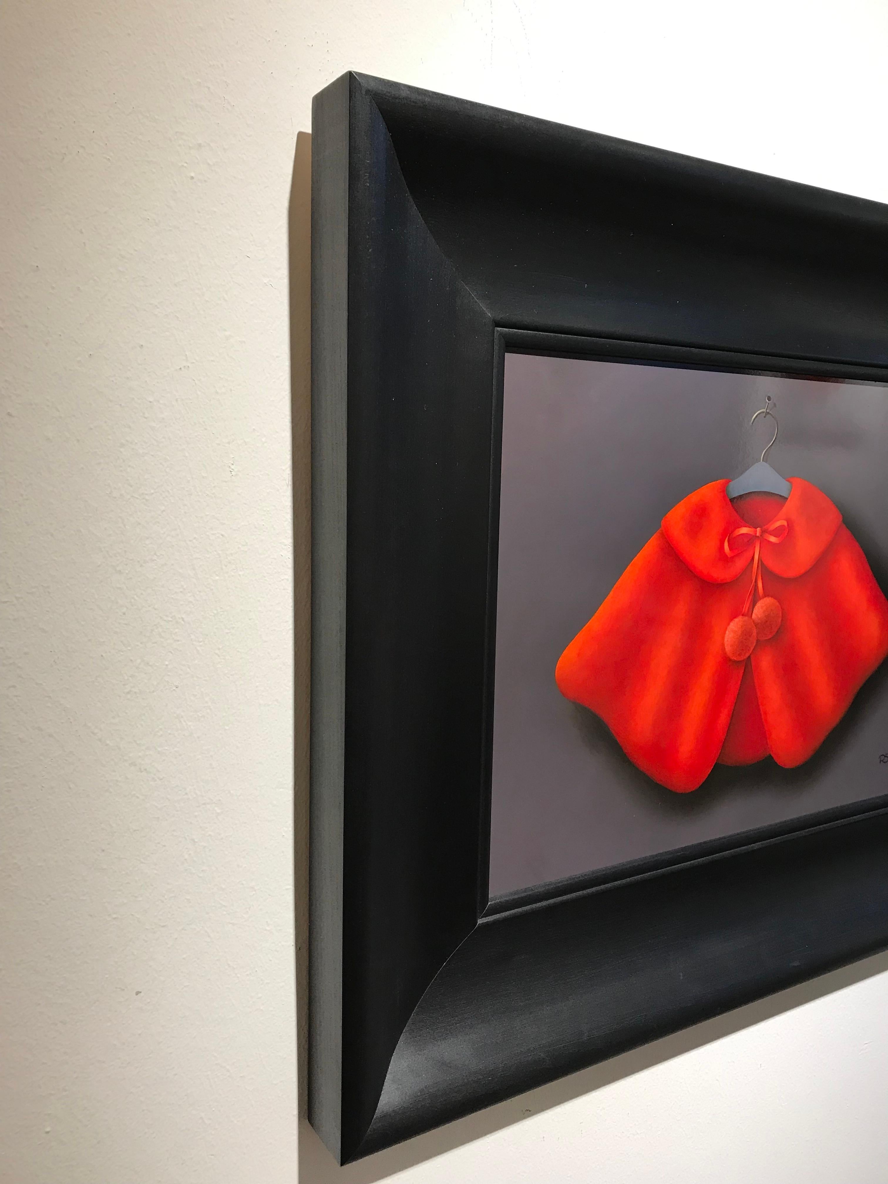 “Red Cape” Contemporary Fine Realist Still-Life Painting of a Red Cape 5