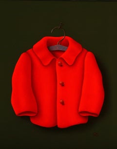 ''Red Coat” Contemporary Fine Realist Still-Life Painting of a Red Coat