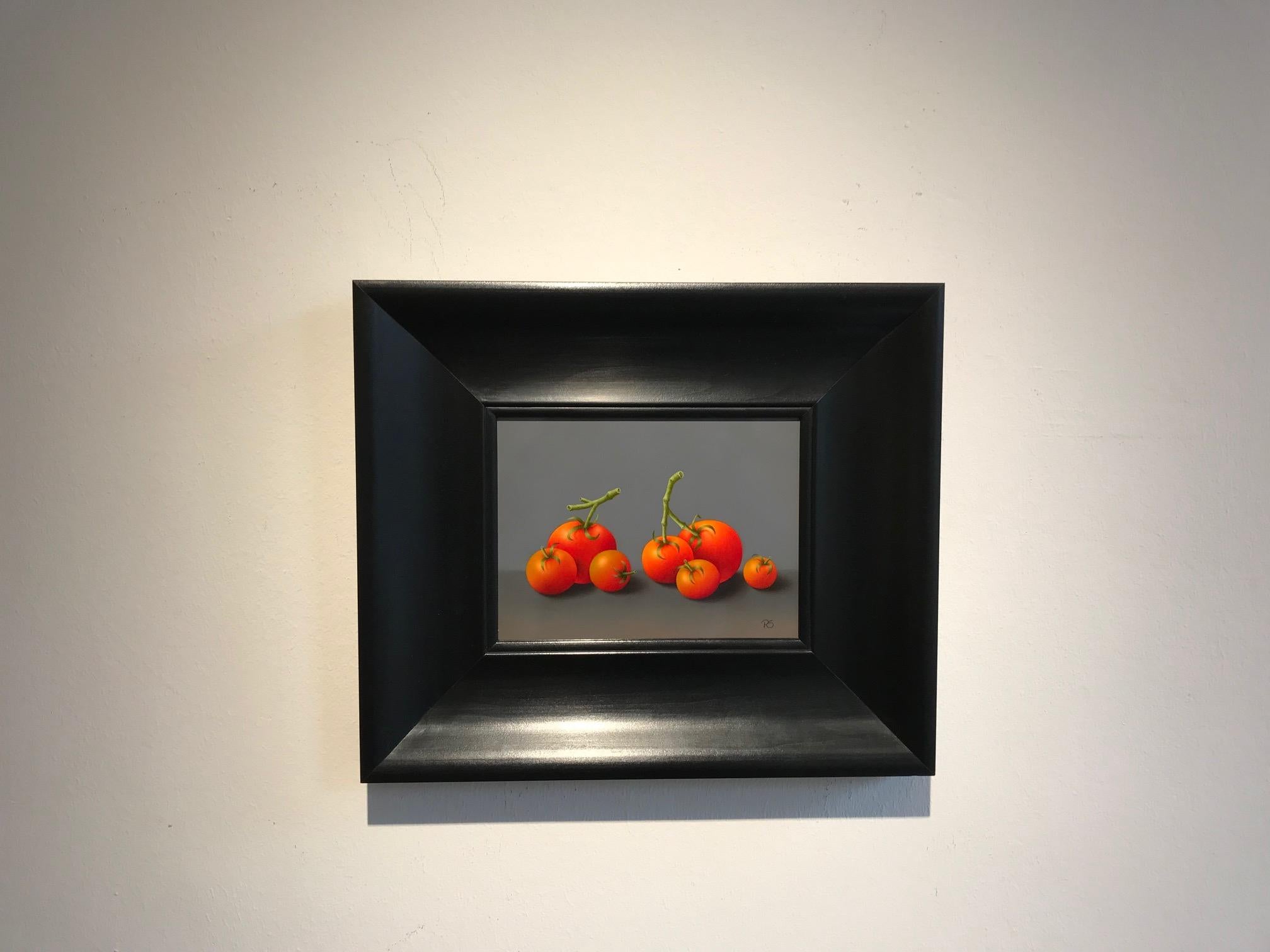 ''Tomatoes” Contemporary Fine Realist Still-Life Painting of Red Tomatoes For Sale 2