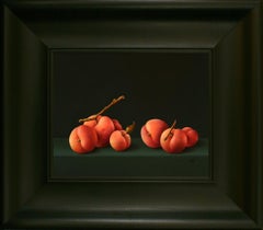 "7 Peaches" Dutch Fine Realist Oil Painting Still-Life with Fruit