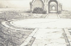 René Tancula. Etching on paper. Composition with architectural motif.