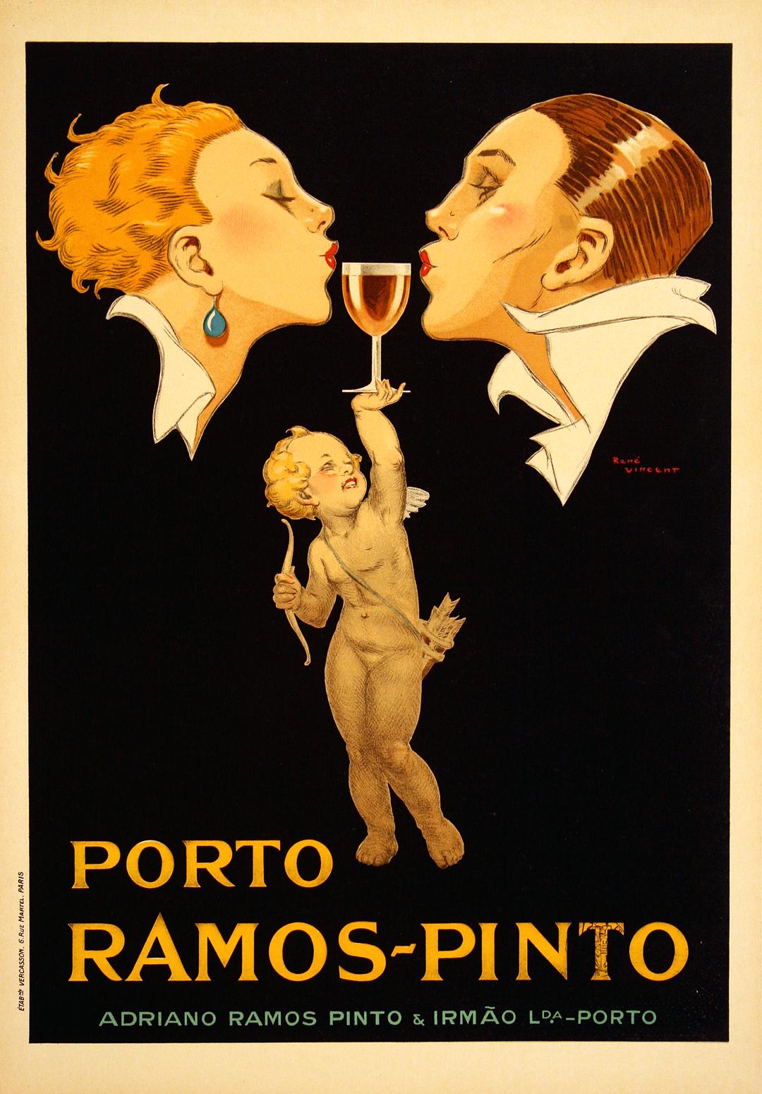 Original-Vintage-Poster Porto Ramos von Rene Vincent C1920 für Tony