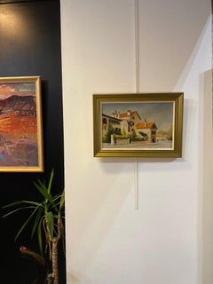 René Zwahlen "Place petit Saconnex" - Öl auf Leinwand