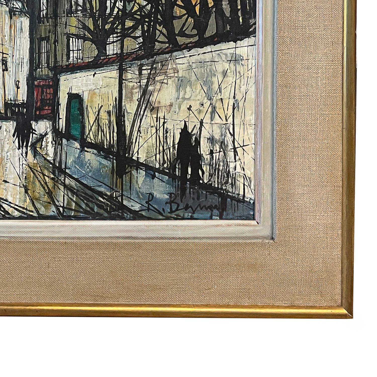 Französische expressionistische Pariser Straßenszene, Öl auf Leinwand, Mitte des Jahrhunderts, signiert mit dem Titel im Angebot 6