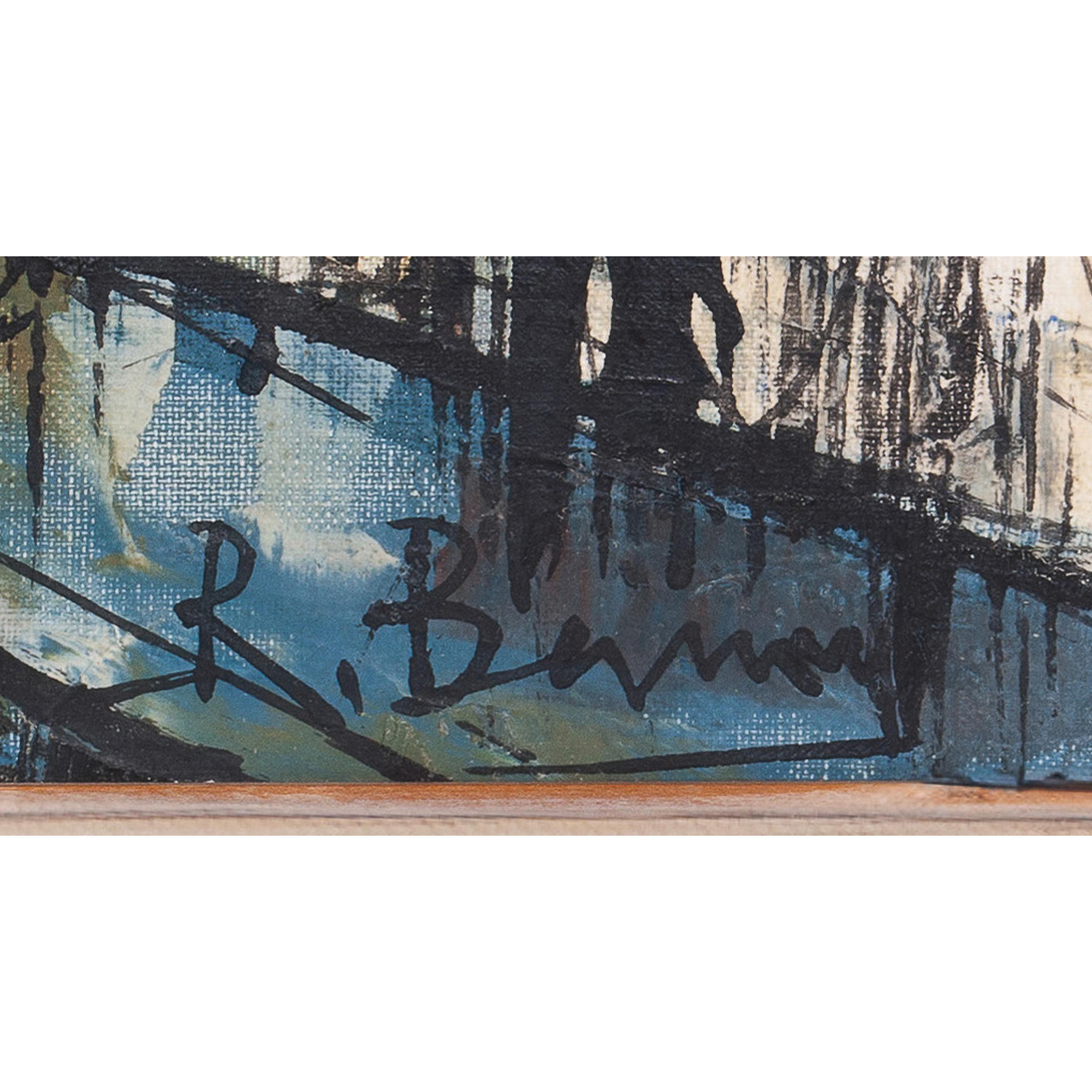 Französische expressionistische Pariser Straßenszene, Öl auf Leinwand, Mitte des Jahrhunderts, signiert mit dem Titel im Angebot 7