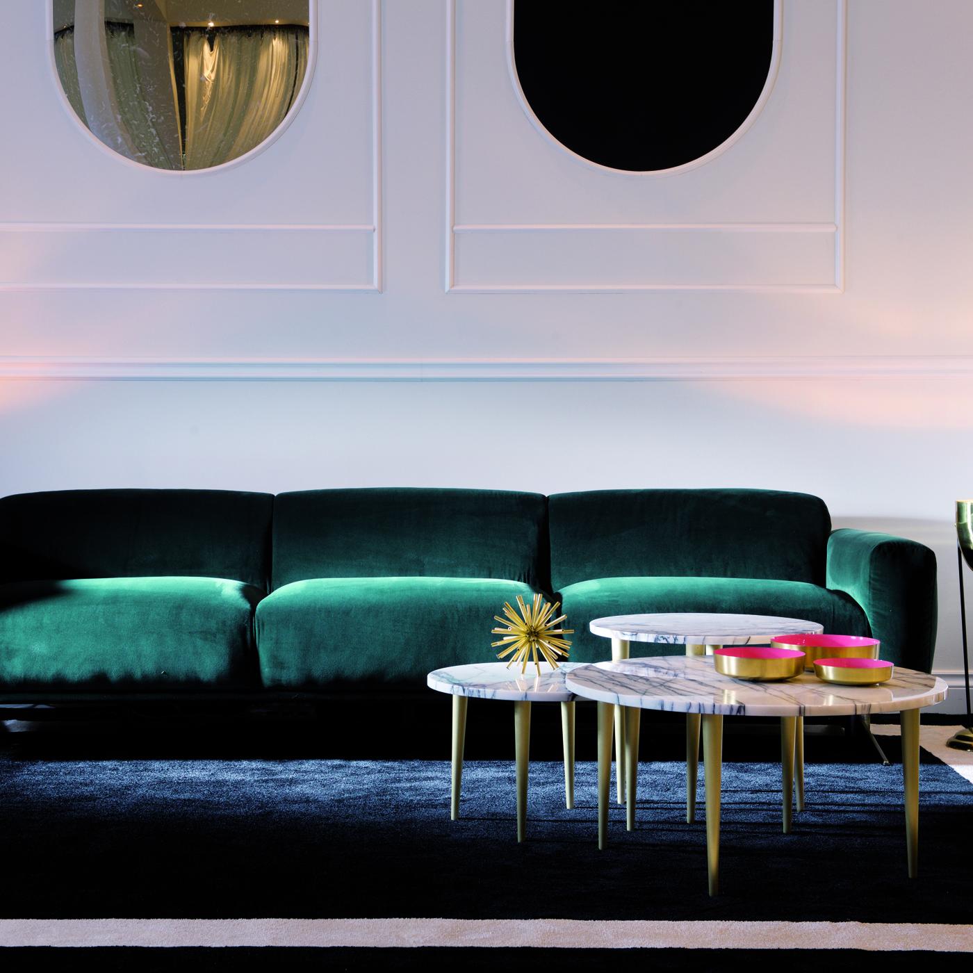Italian Renee Blue Sofa by Dom Edizioni