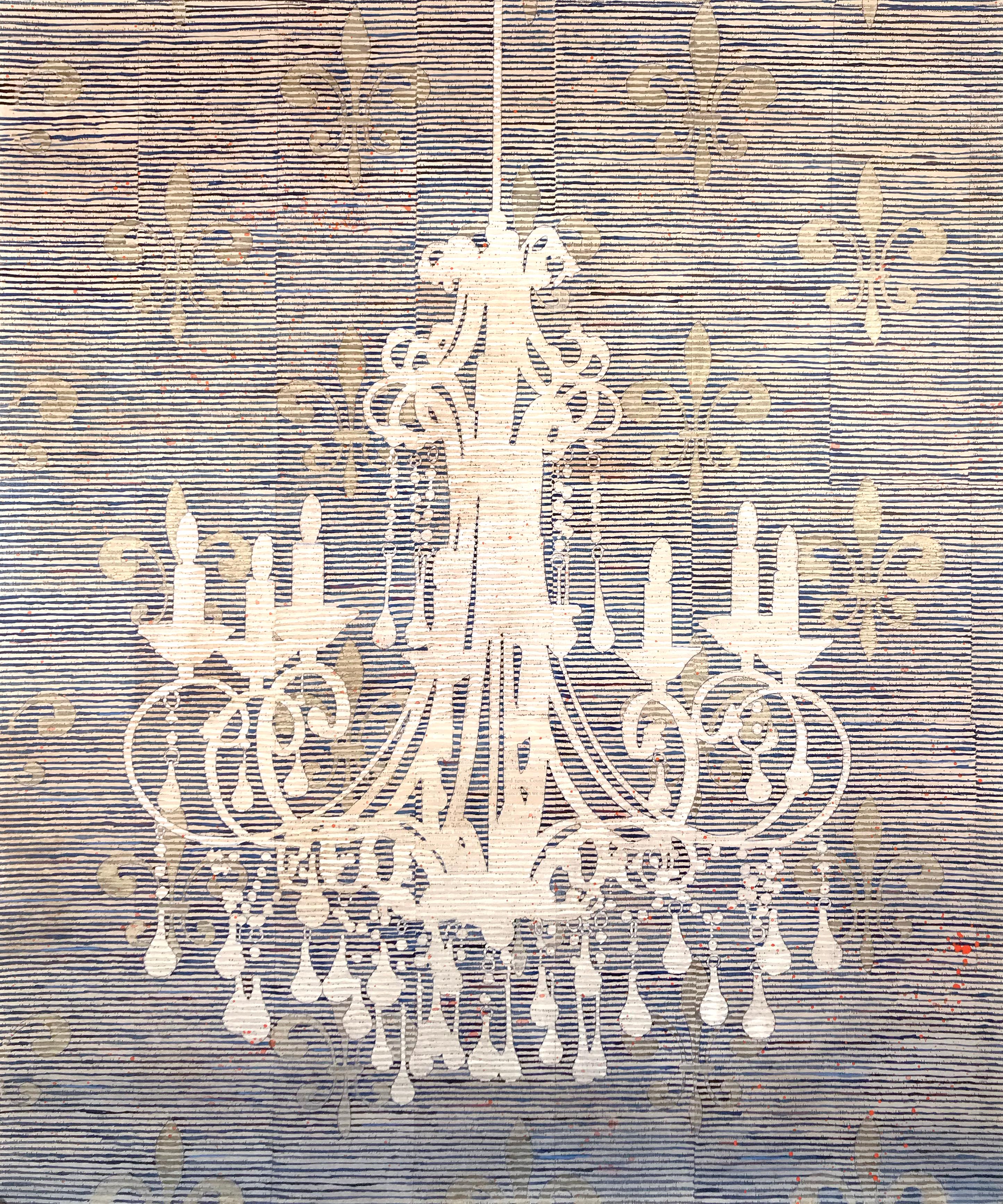 Dumas'-Kronleuchter II – Mixed Media Art von Renee Bott