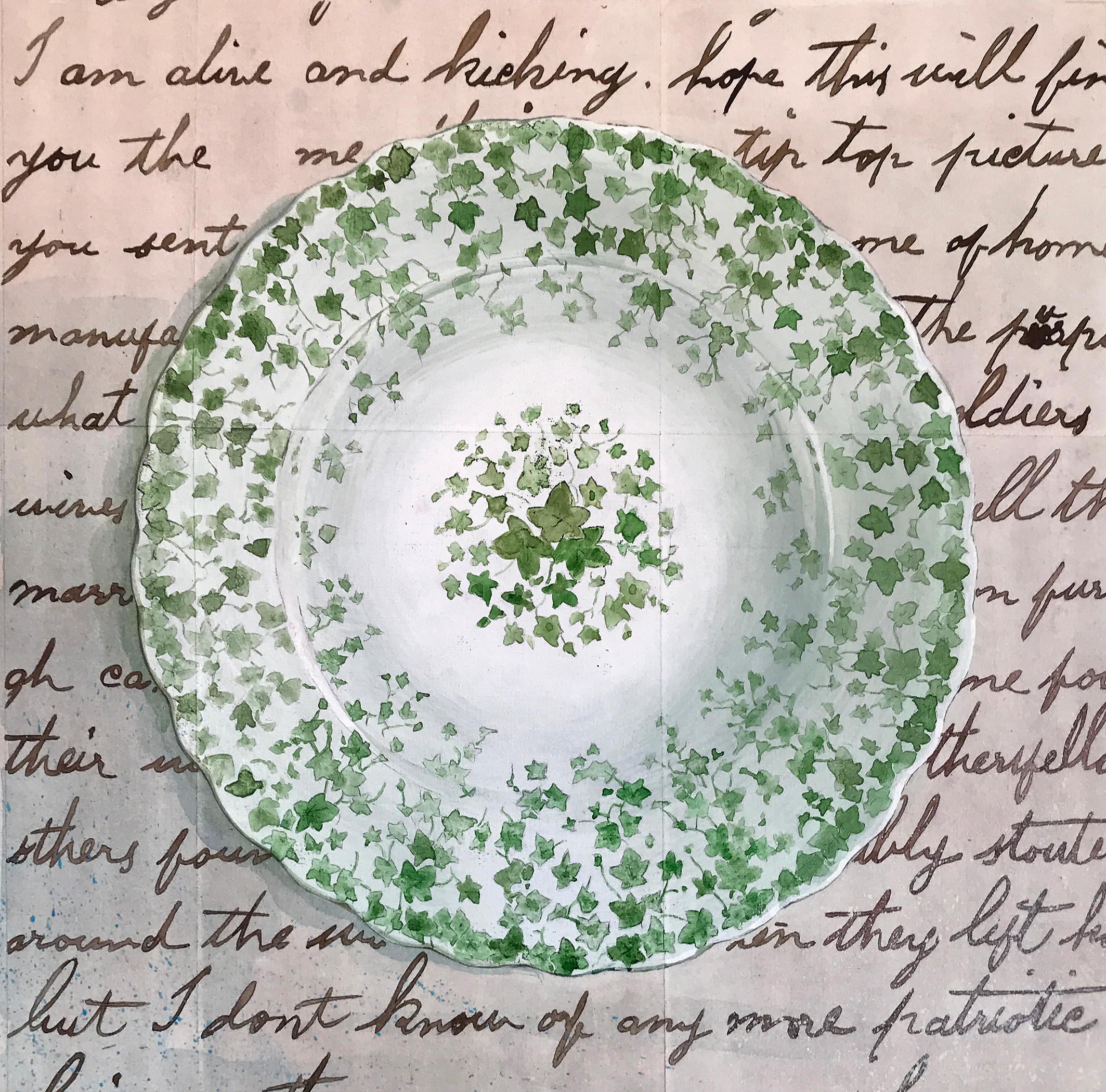 Renee Bott Still-Life Painting - Dinner Plate Ivy