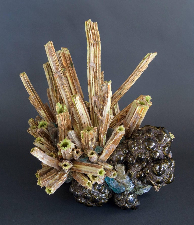 Churrite, Botryoidal Hematite, Cielium - Naturalistic Sculpture by Renee Brown