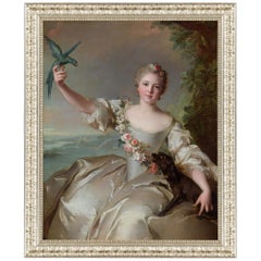 Renee De Carbonnel De Canisy, after French Rococo Oil Painting by Jean Nattier
