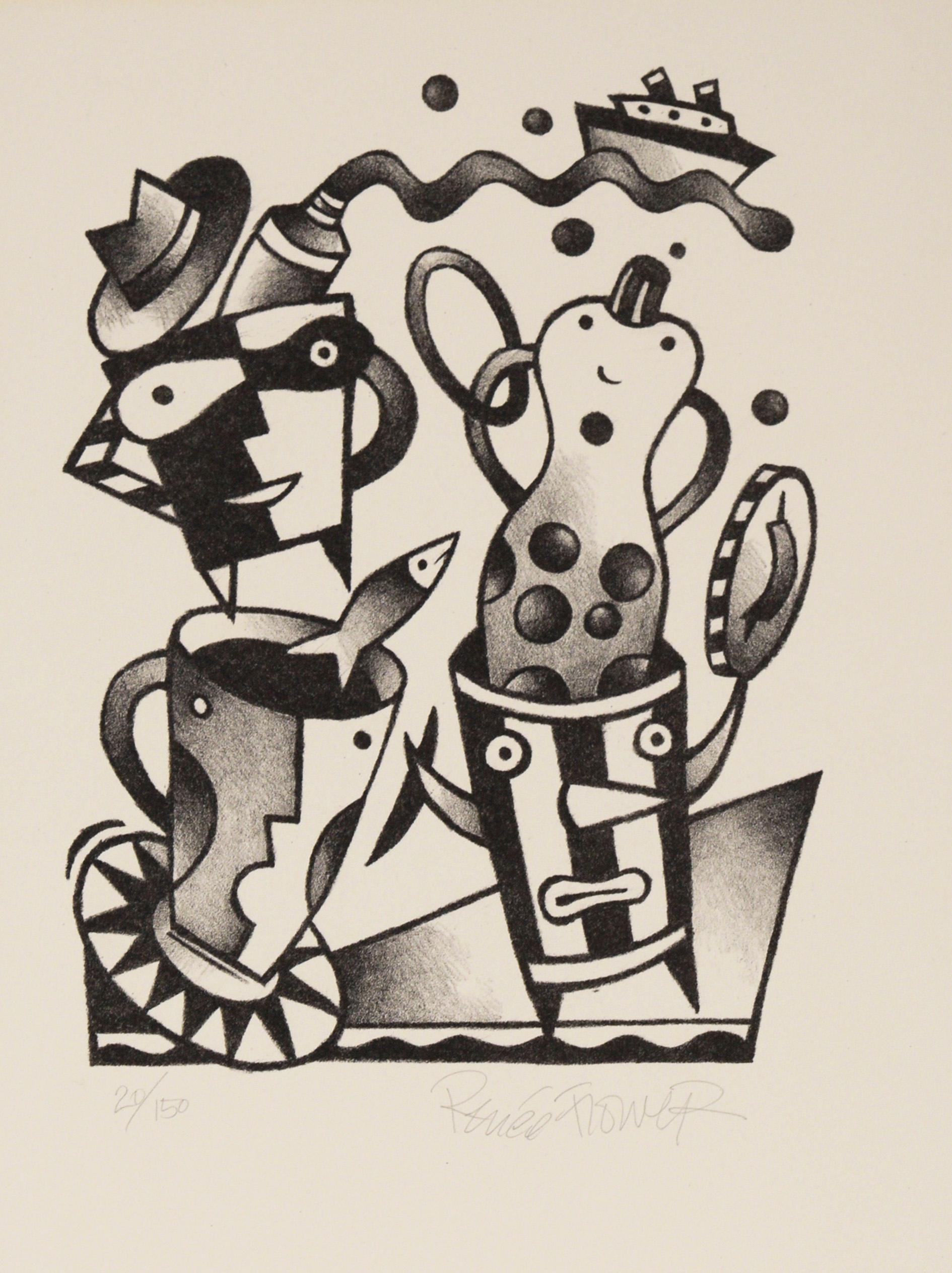 Morning Madness - aus Lewis Carrolls The Complete Sylvie and Bruno 1991 – Print von Renee Flower