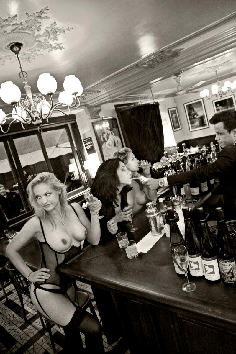 Three Girls at the Bar