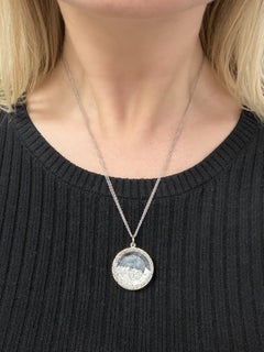 Renee Lewis, Diamond Shaker Pendant Necklace 18K White Gold