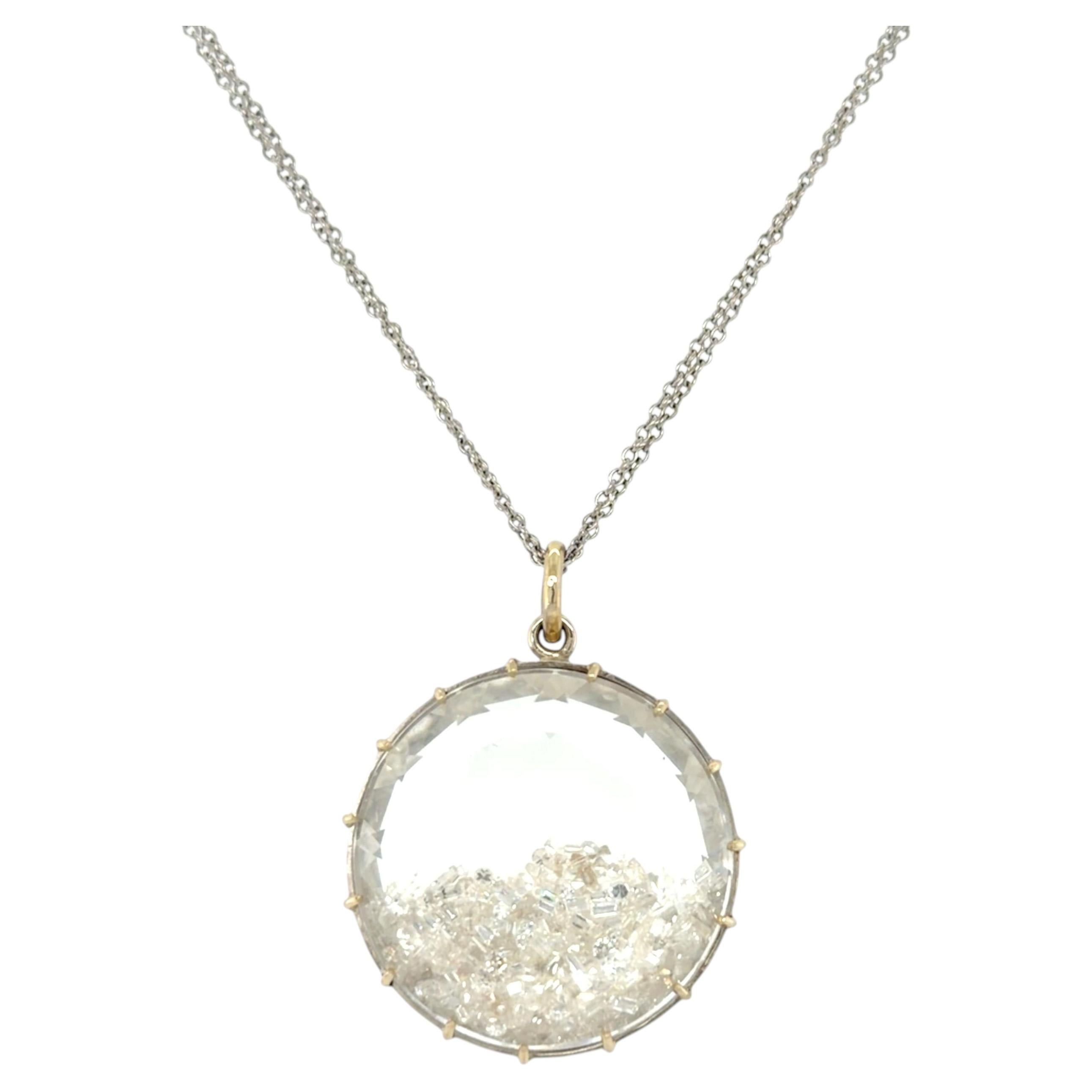 Renee Lewis, Collar Colgante Agitador de Diamantes 18K Oro Blanco