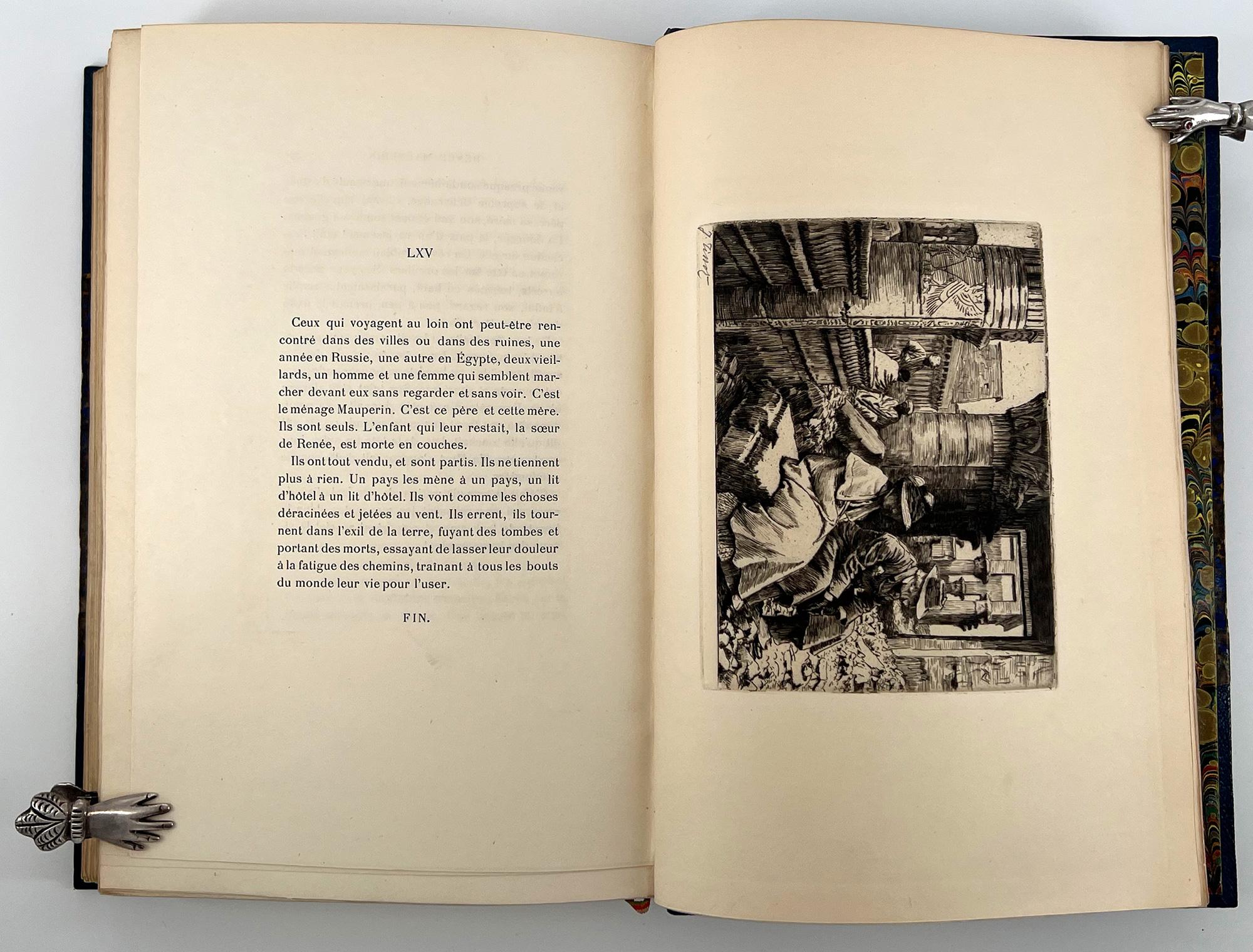René Mauperin par les frères Goncourt, gravure originale de Tissot, signée en vente 6