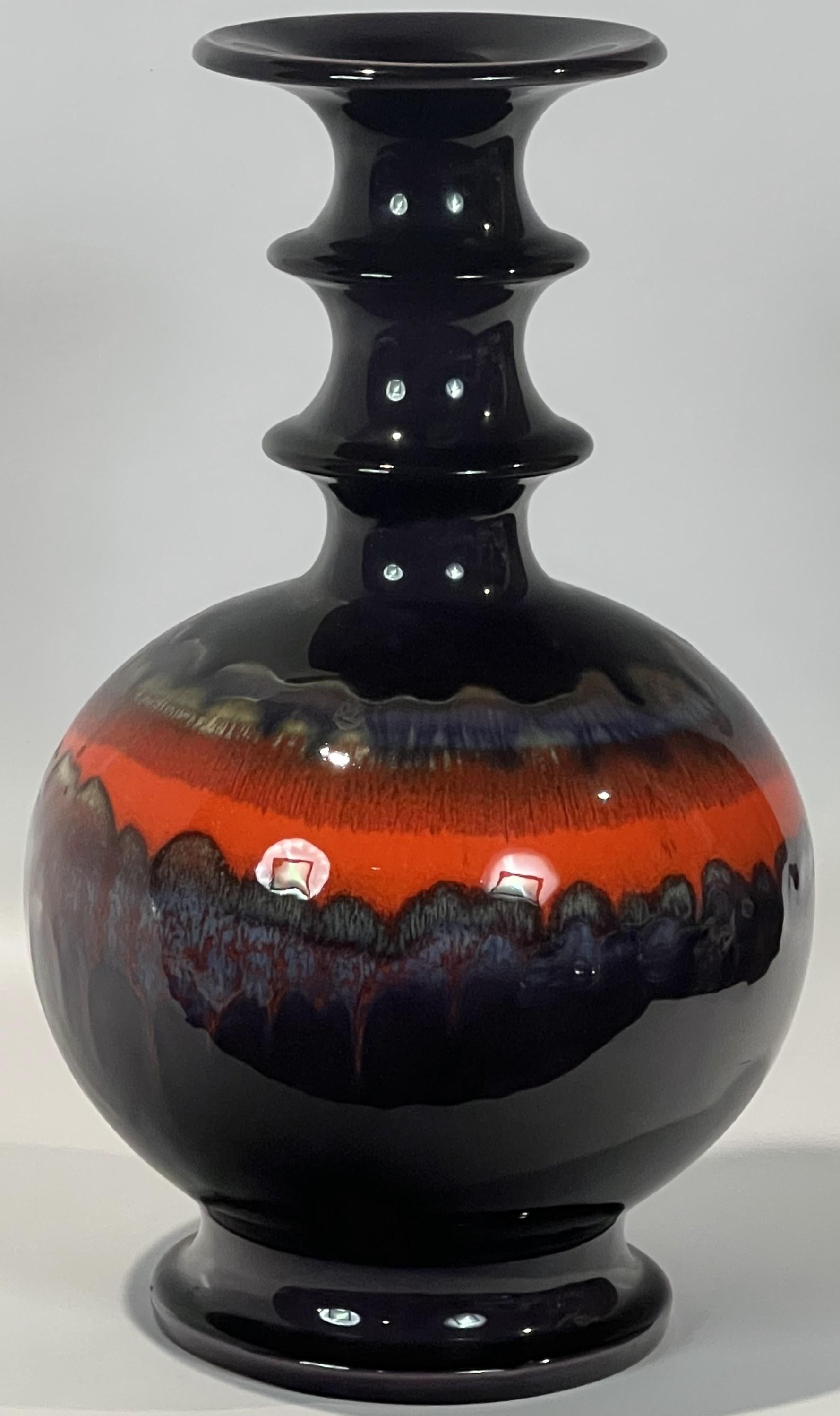Mid-Century Modern Renee Neue Hutschenreuther Space Age Solar Vase 1970's Vibrant Glaze