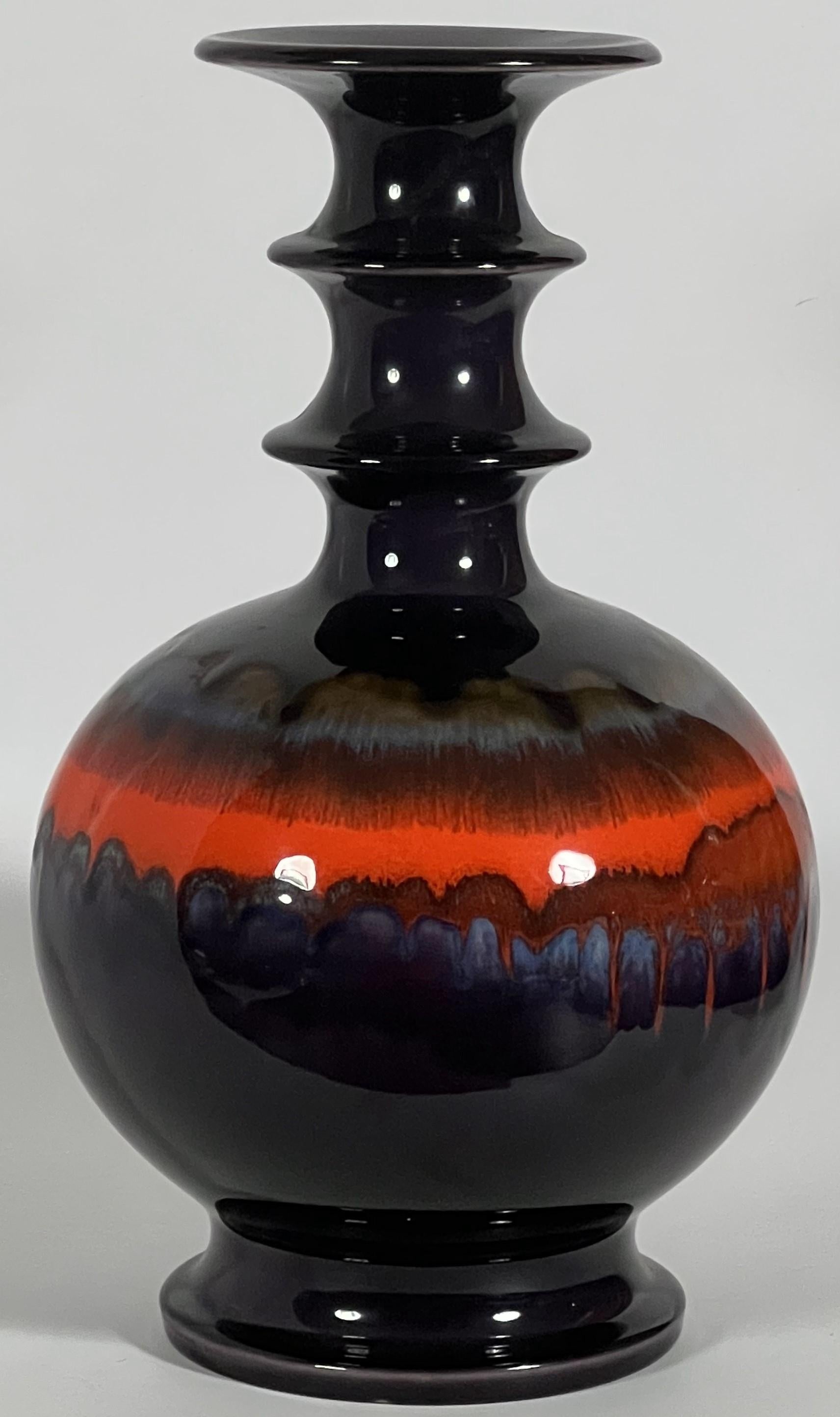 Renee Neue Hutschenreuther Space Age Solar Vase 1970's Vibrant Glaze In Good Condition In Mobile, AL