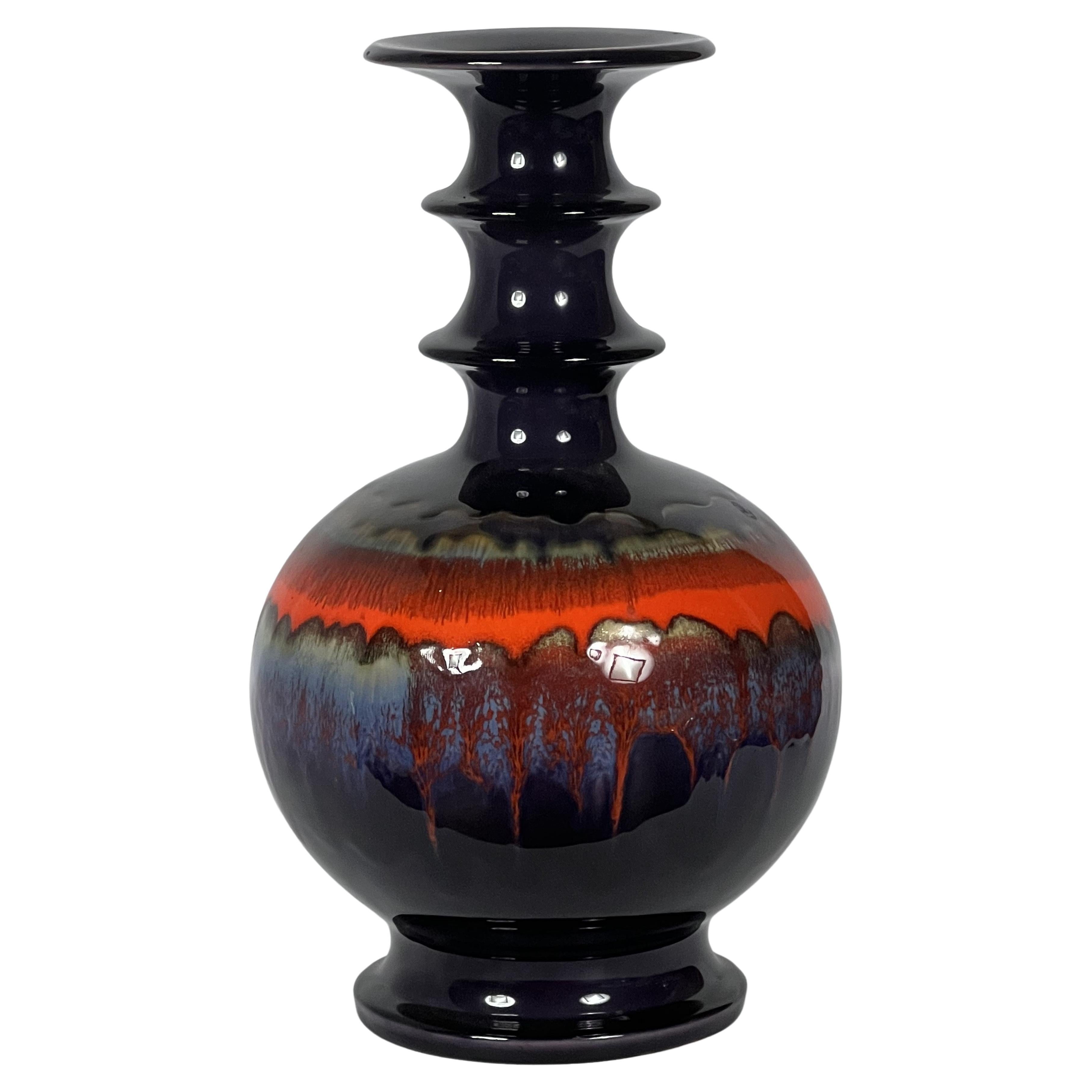 Renee Neue Hutschenreuther Space Age Solar Vase 1970's Vibrant Glaze