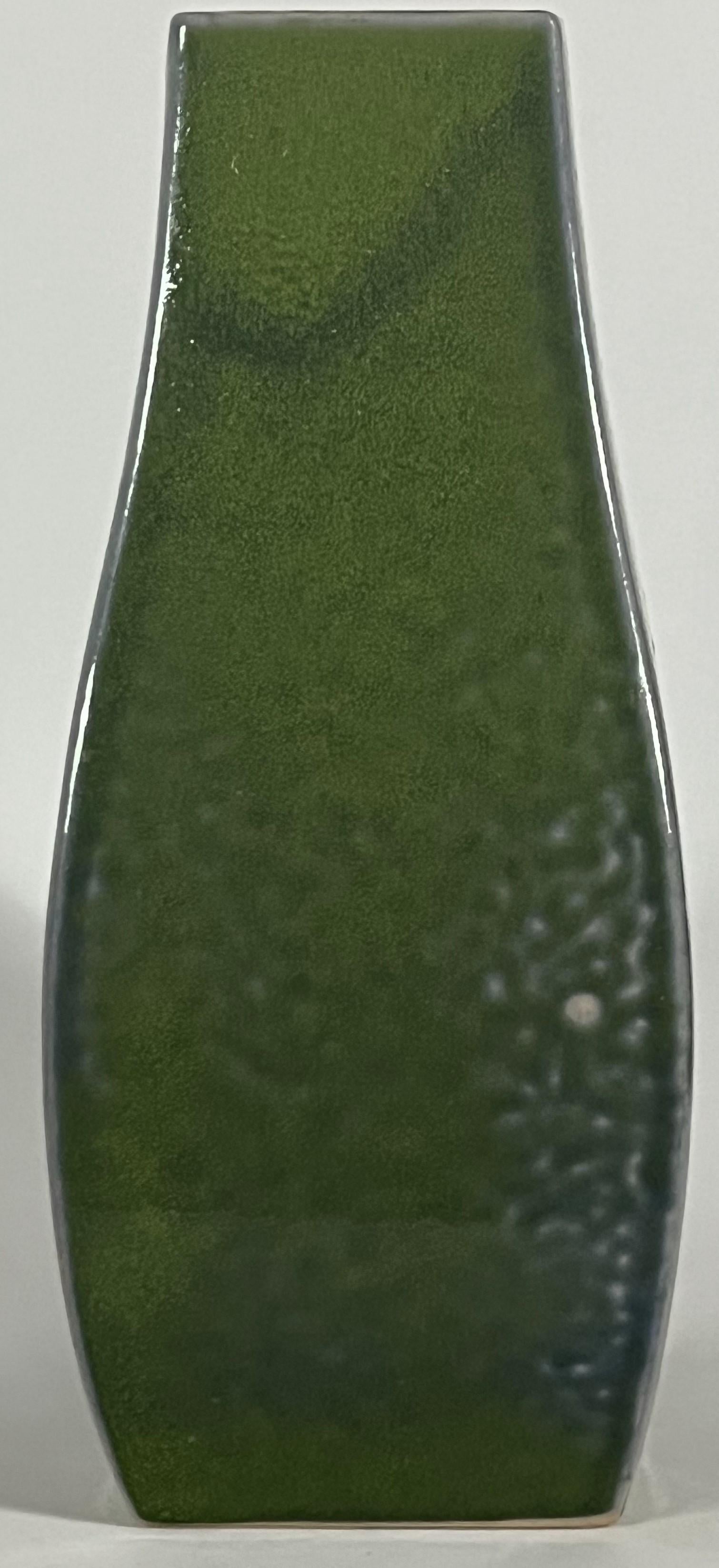 Mid-Century Modern Renee Neue Hutschenreuther Vibrant Green and Blue Chinese Bronze Form