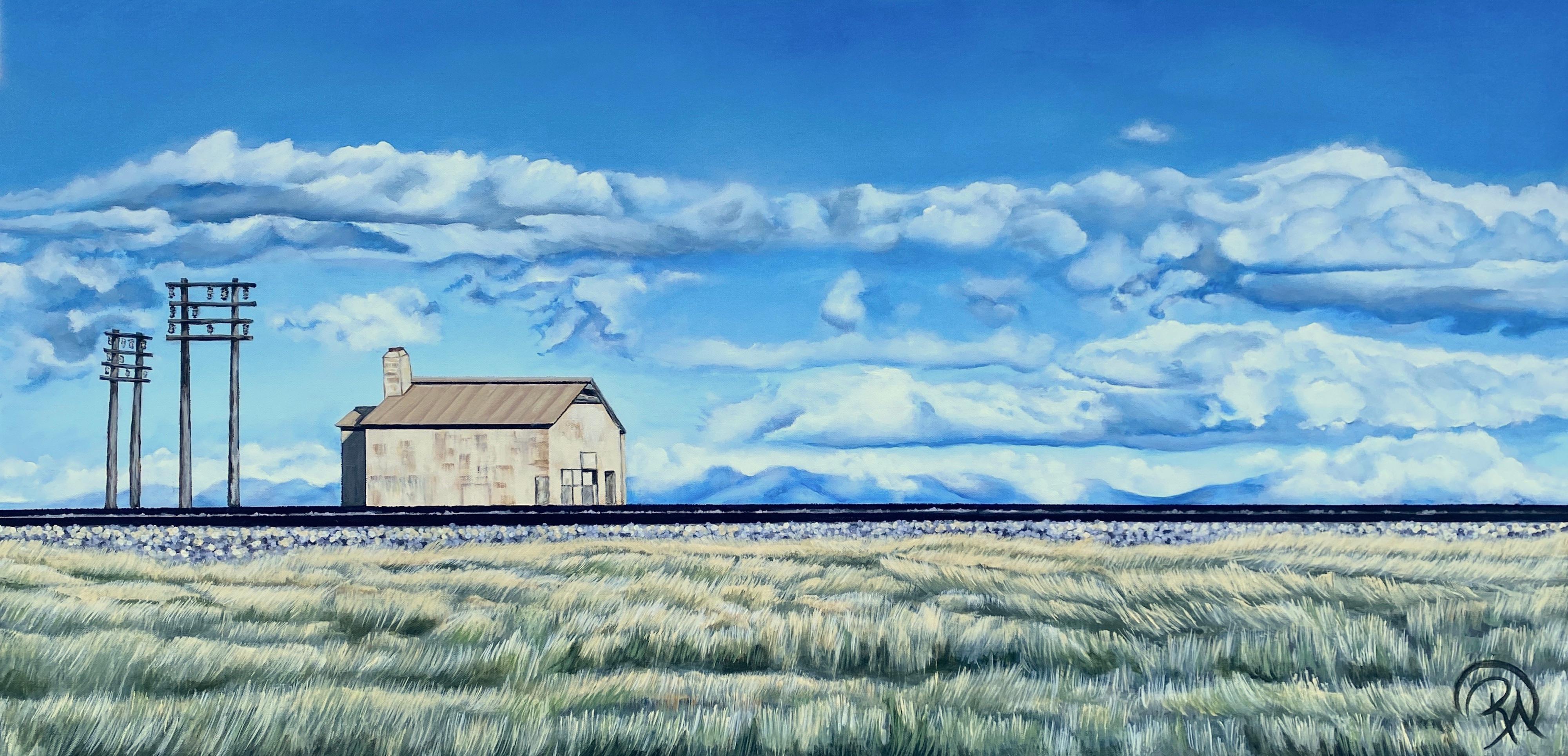 Railroad Shack, Original-Gemälde