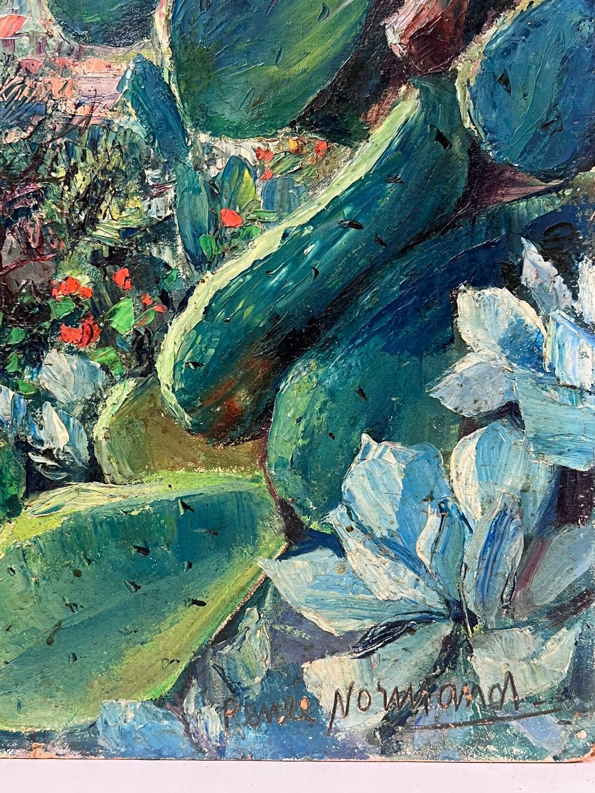 Nizza - Mont Borron
di Renee Normand (French mid 20th century)
firmato e iscritto verso
olio su tavola, senza cornice
tavola: 16 x 13 pollici
iscritto al verso
provenienza: collezione privata, Francia
condizioni: ottime e solide condizioni