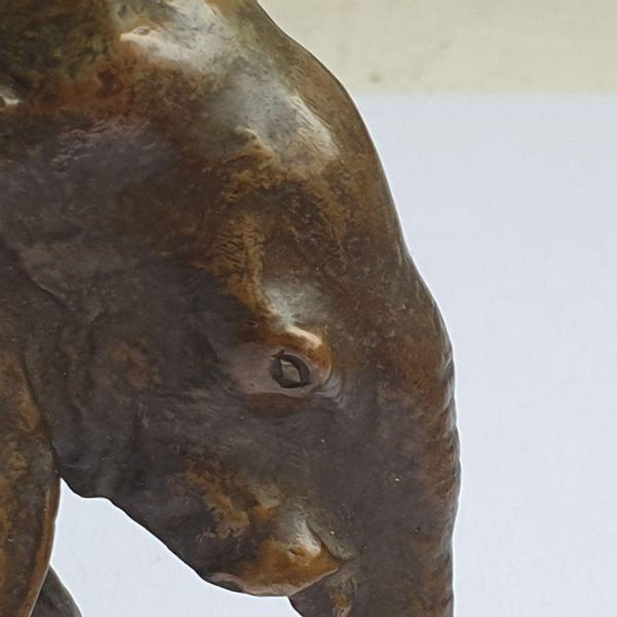 Renée Sintenis Bronze Sculpture Young Elephant, 1926 For Sale 1