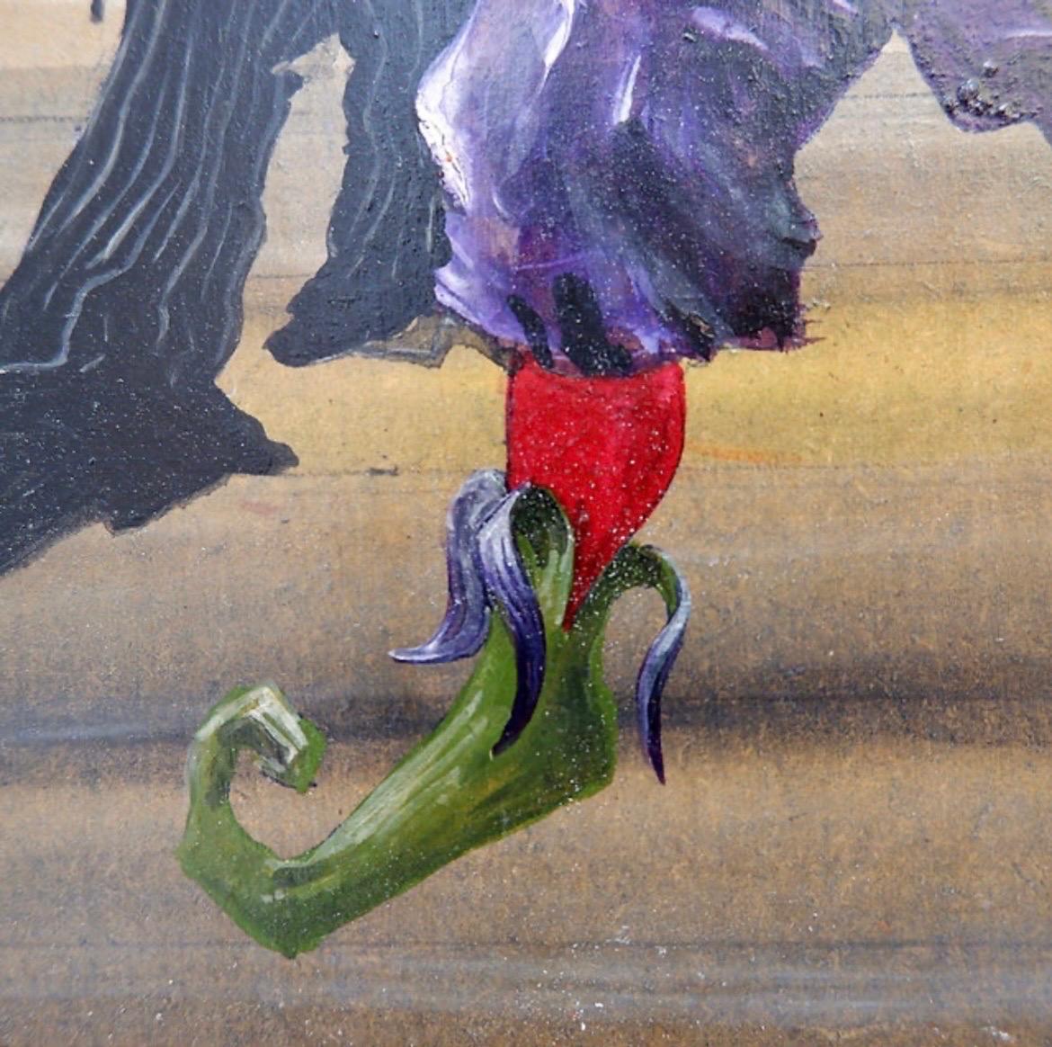 Late 20th Century Renée Smith Odou painting on panel - Belgium For Sale