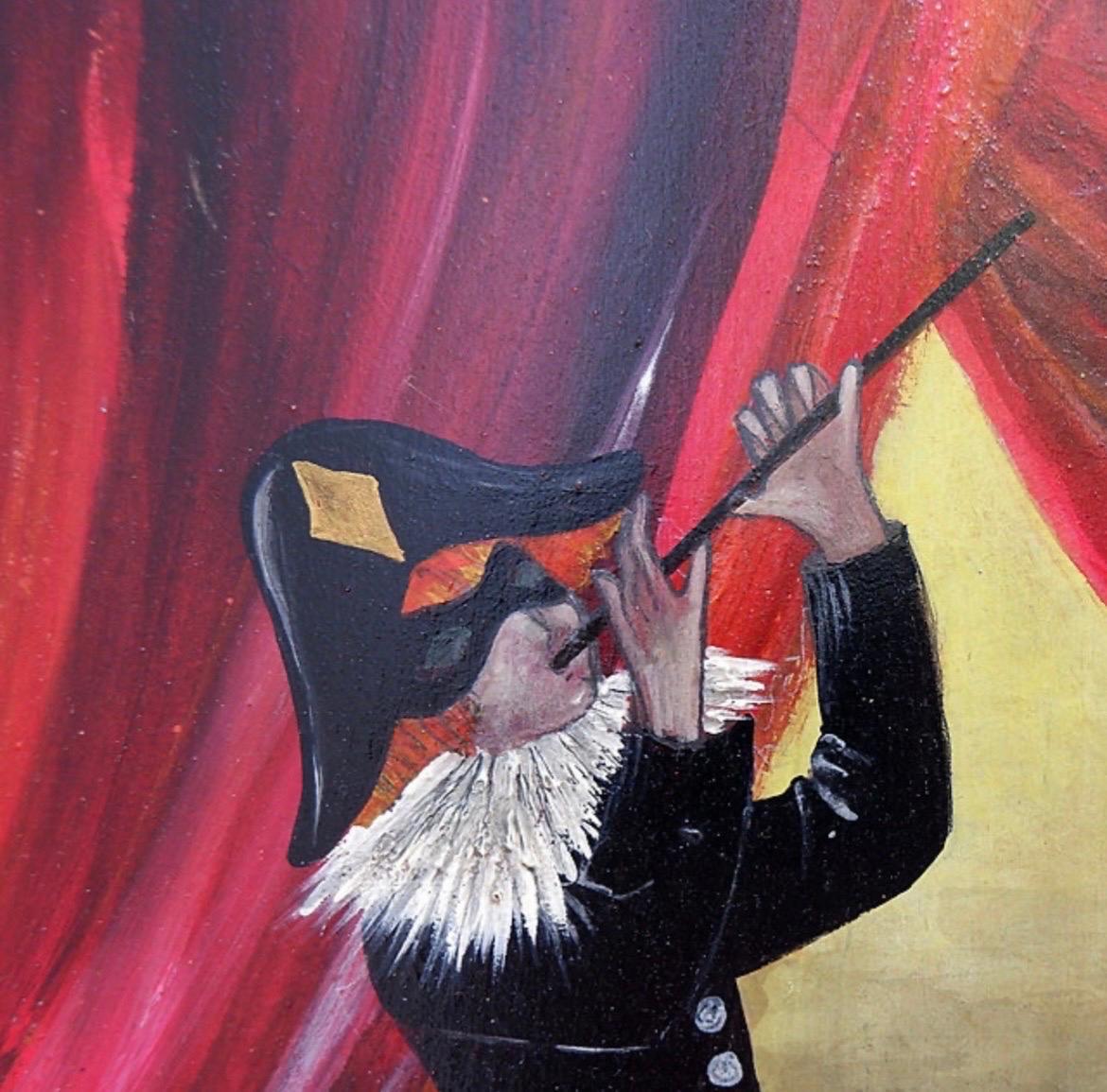 Acrylic Renée Smith Odou painting on panel - Belgium For Sale