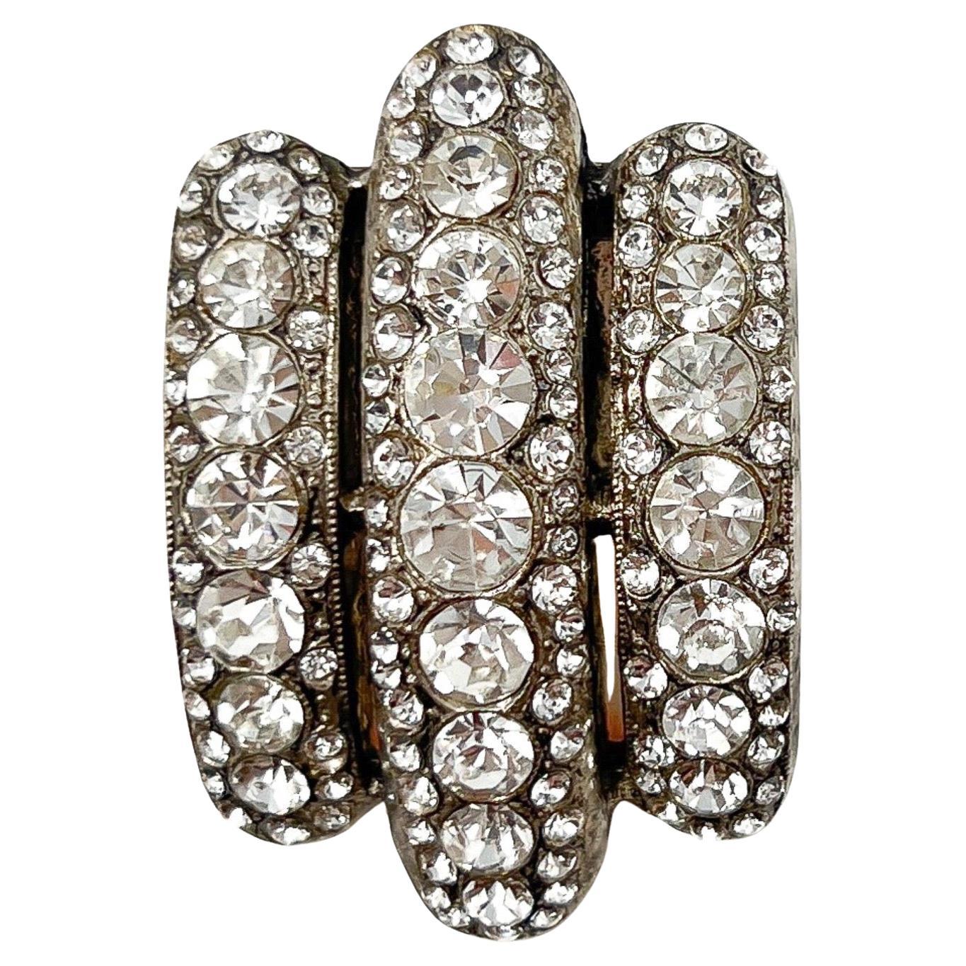 Renel Paris Vintage Art Deco 1930s Paste Dress Clip