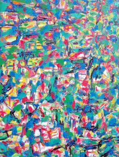 Vista aérea de la Red: Pintura al óleo abstracta contemporánea
