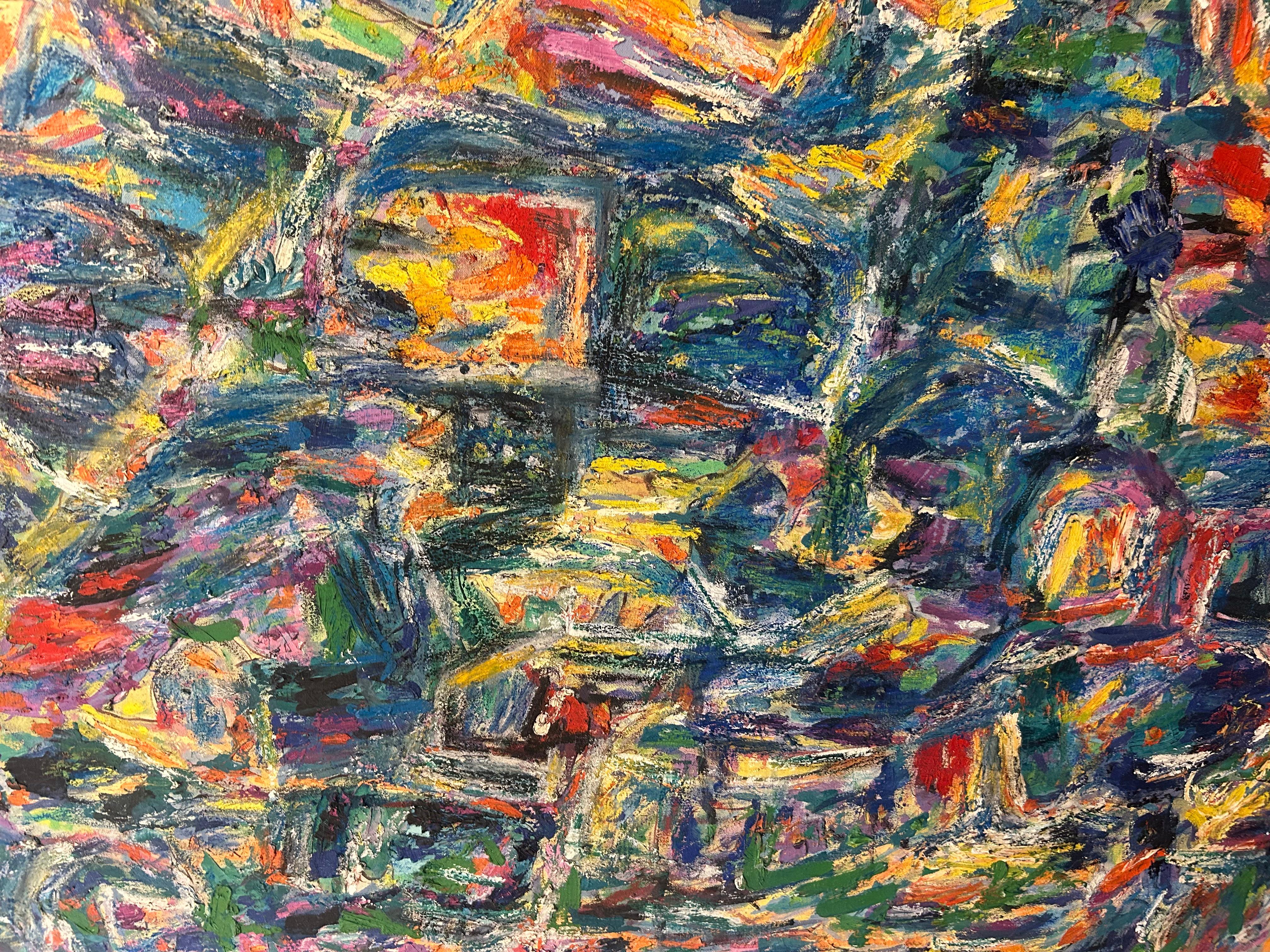 Arcipelago Astrazione 2: Pittura ad olio astratta contemporanea in vendita 5