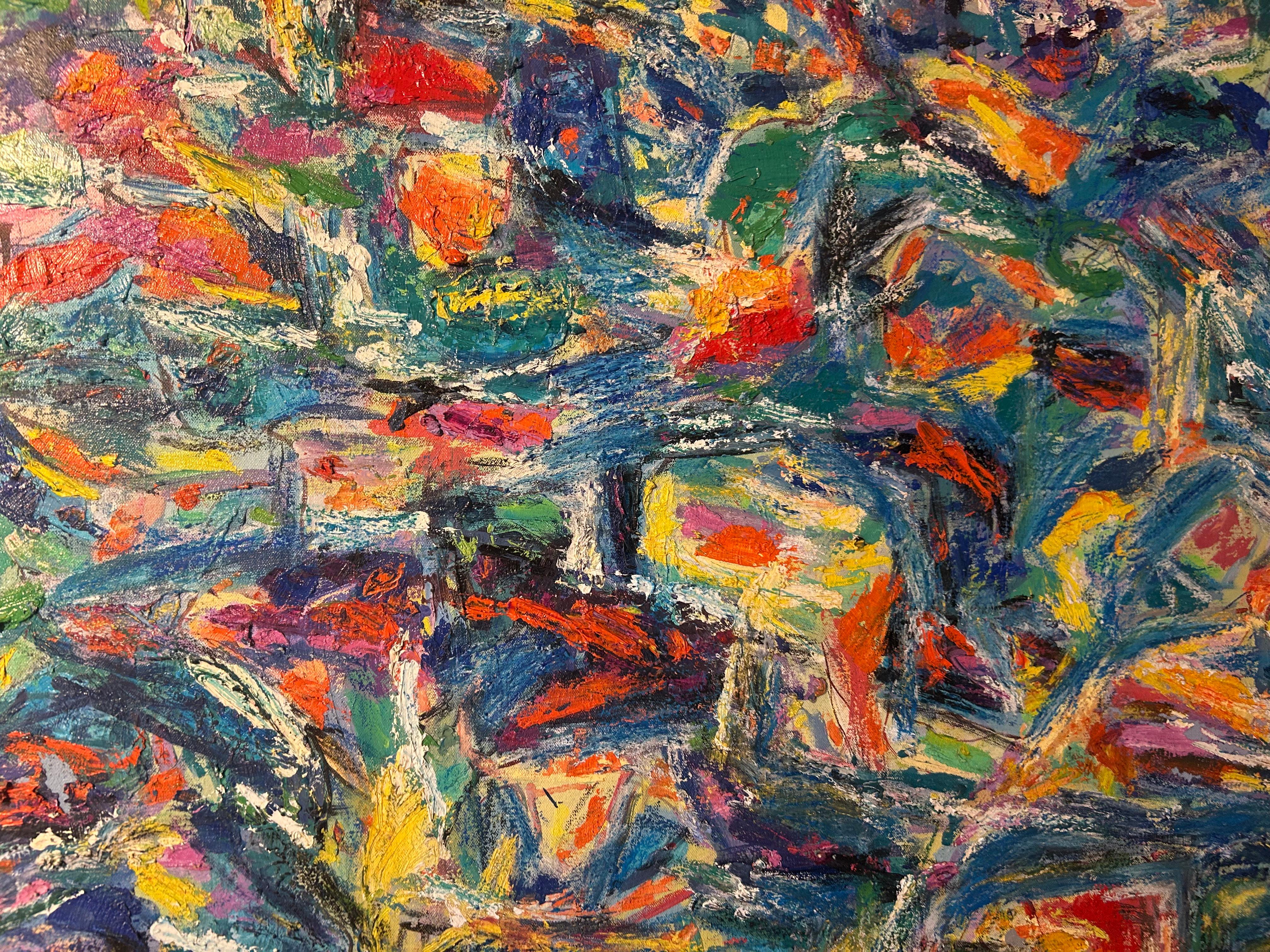 Arcipelago Astrazione 2: Pittura ad olio astratta contemporanea in vendita 2