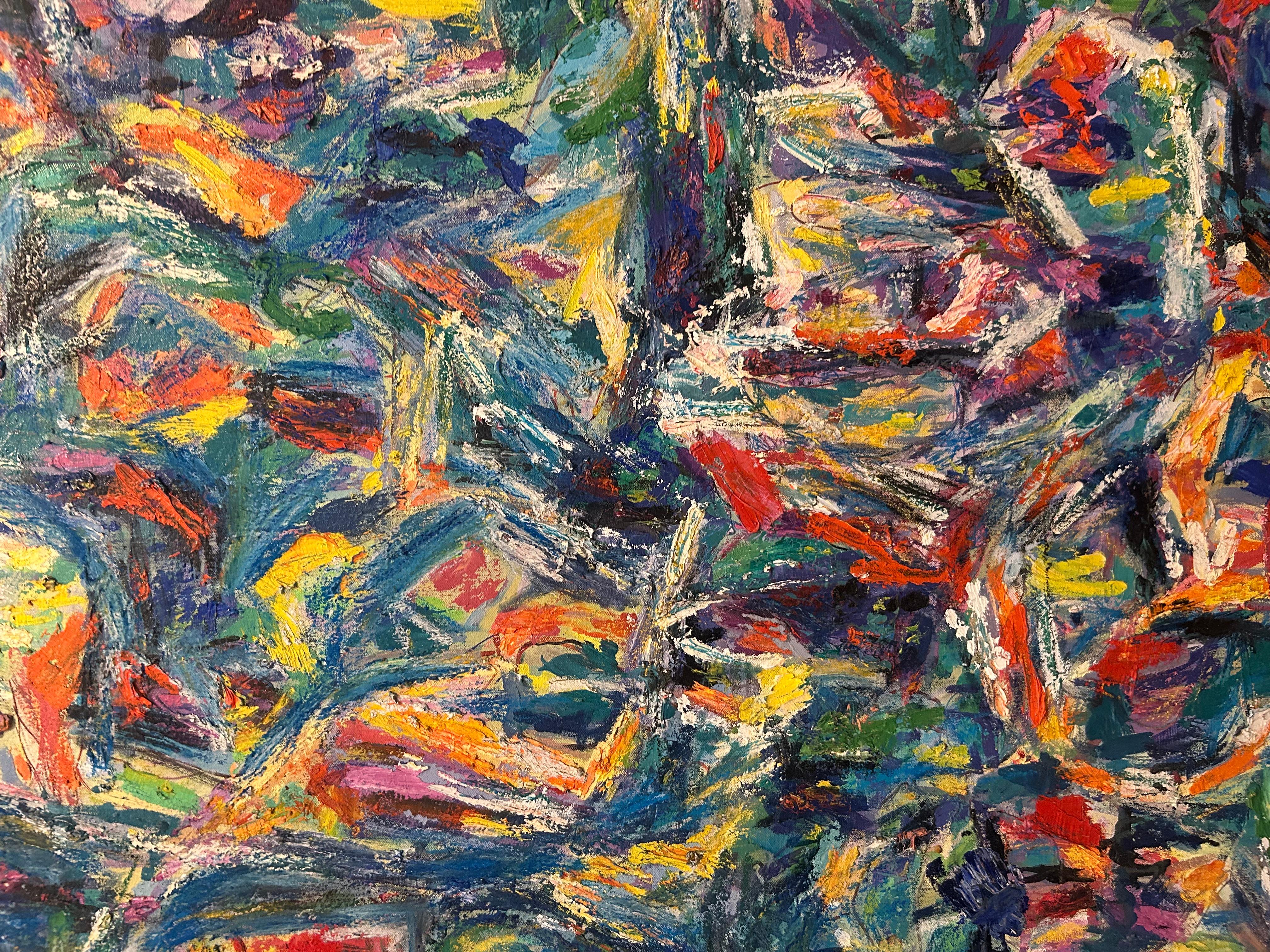 Arcipelago Astrazione 2: Pittura ad olio astratta contemporanea in vendita 3
