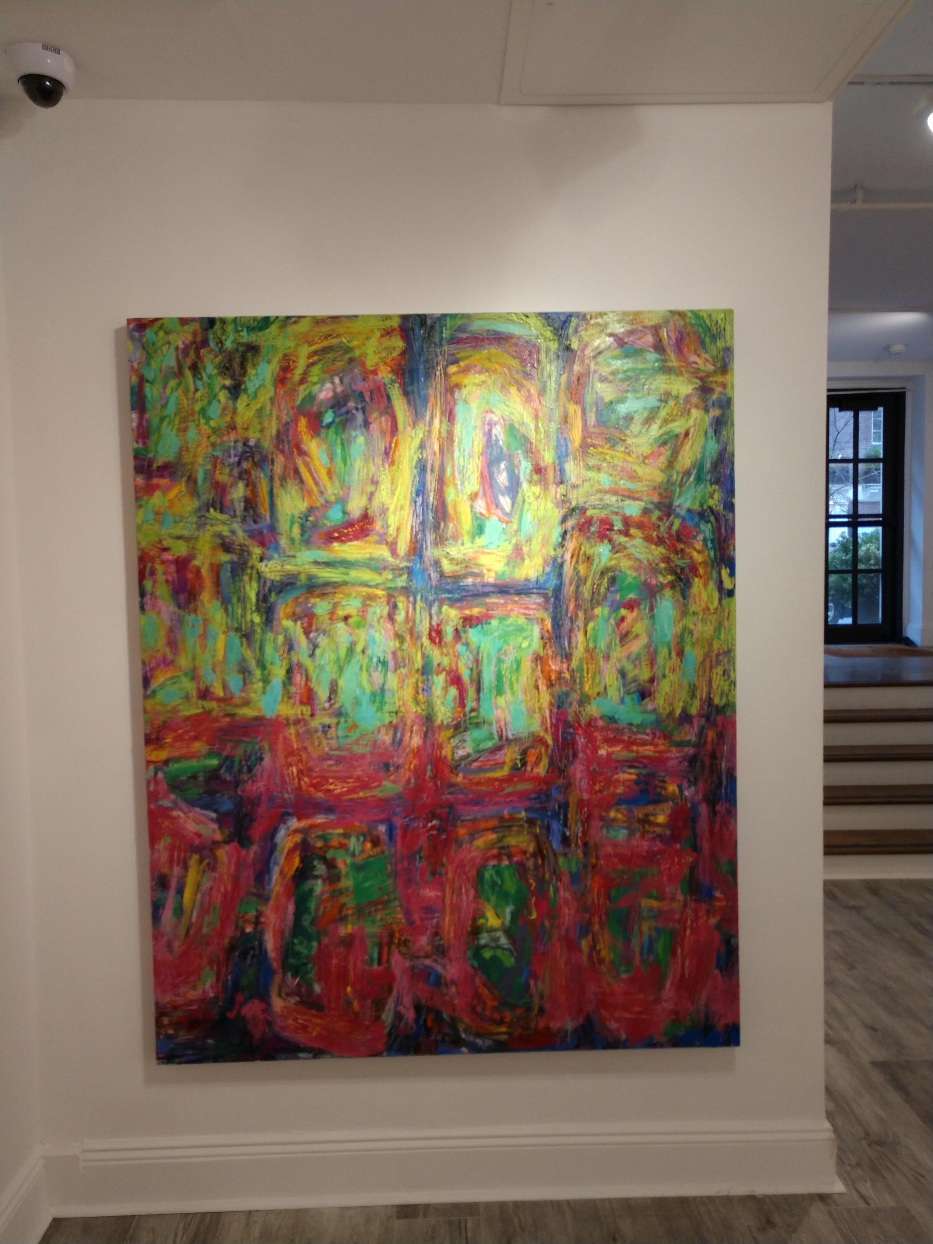Serie Arcipelago: Pittura ad olio astratta contemporanea - Painting di Renelio Marin