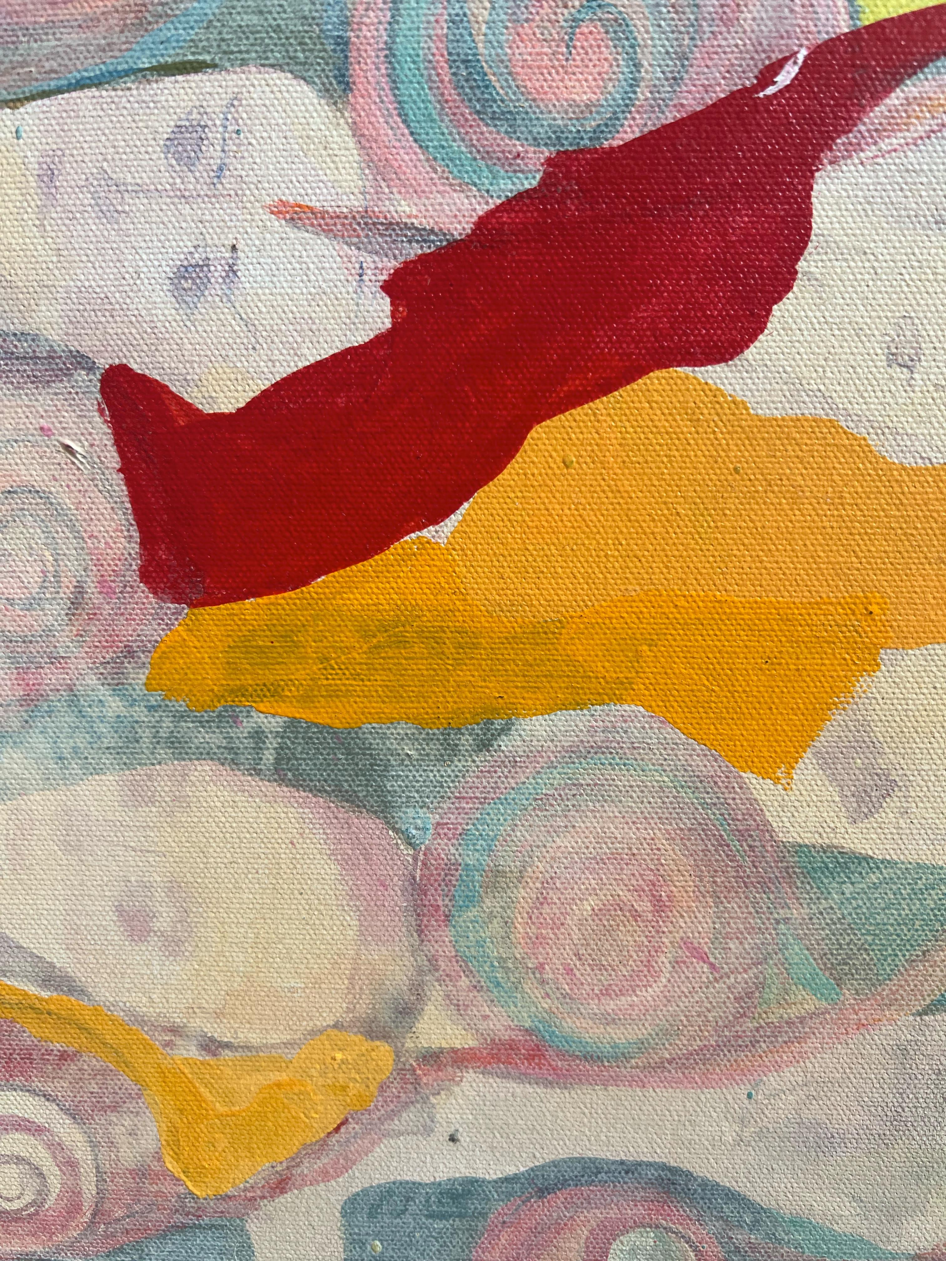 Pittura decorativa scadente - Abstract Painting Beige di Renelio Marin