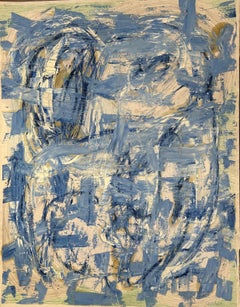 Blue Abstract Work on Paper