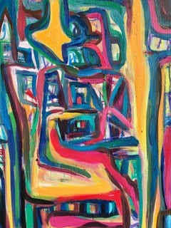 Counter Jungle: The Conquest of Fear. Abstract oil landscape painting